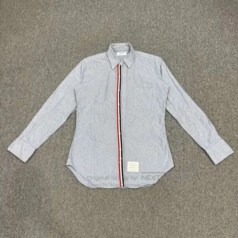 Thom Browne Thom Browne Blue Polyester Long Sleeve Shirt . Size US M / EU 48-50 / 2 - 1 Thumbnail