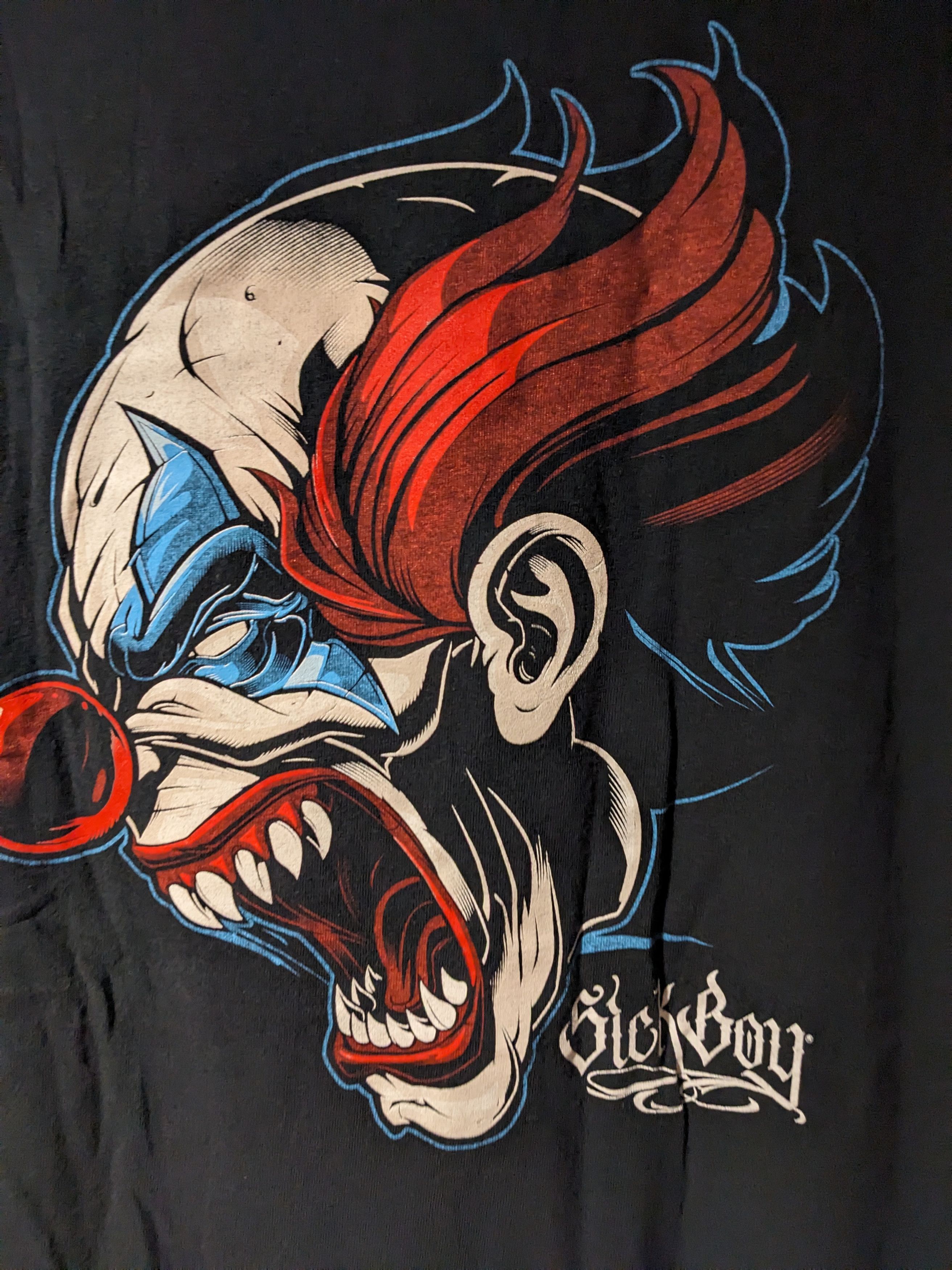 Harley Davidson × Vintage Vintage Y2K Sick Boy Motorcycle Clown Horror Scary T-Shirt Size US M / EU 48-50 / 2 - 2 Thumbnail