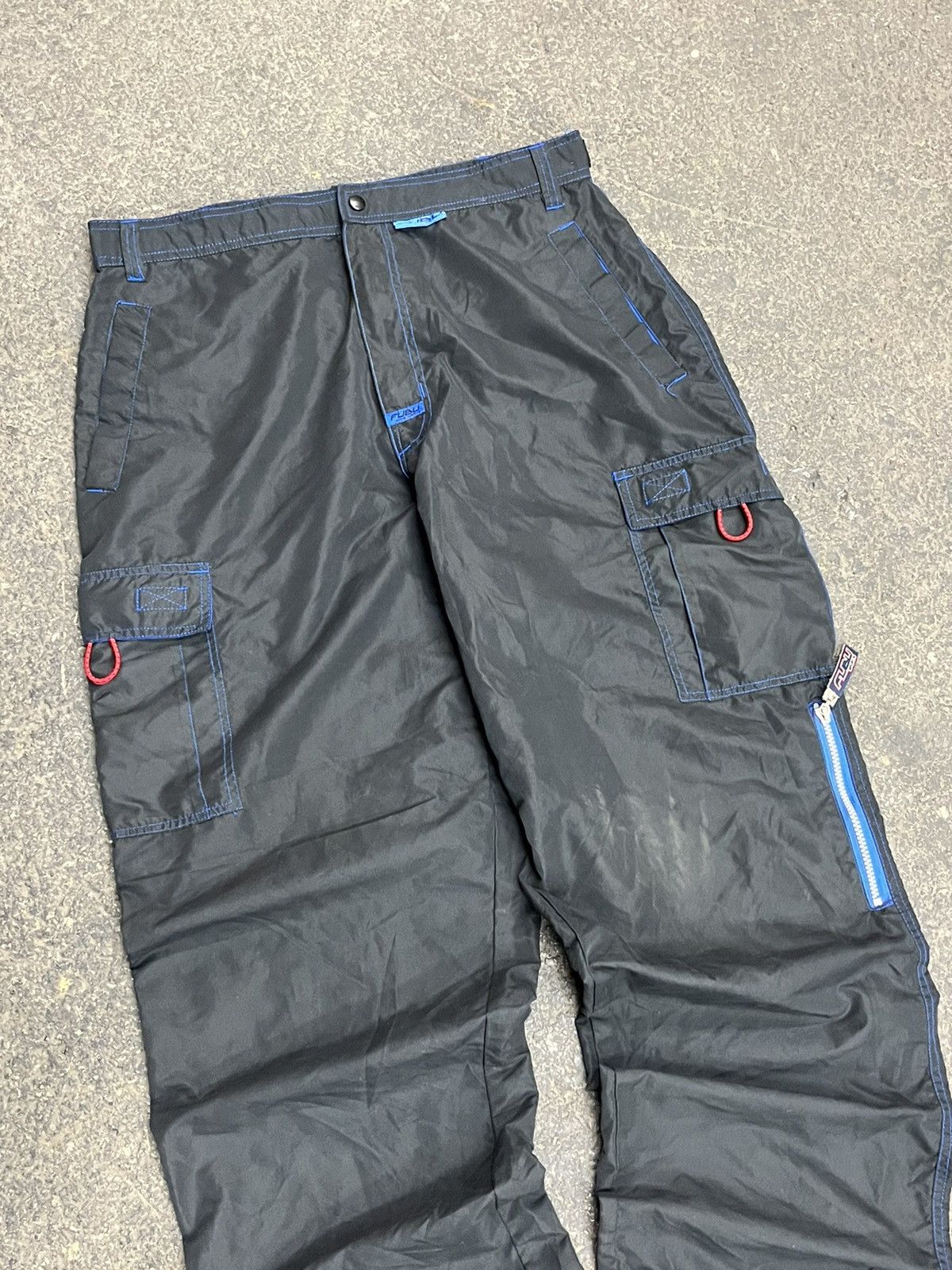 Fubu × Vintage Y2k baggy fit track pants Fubu multi pocket utility rave Size US 36 / EU 52 - 3 Thumbnail