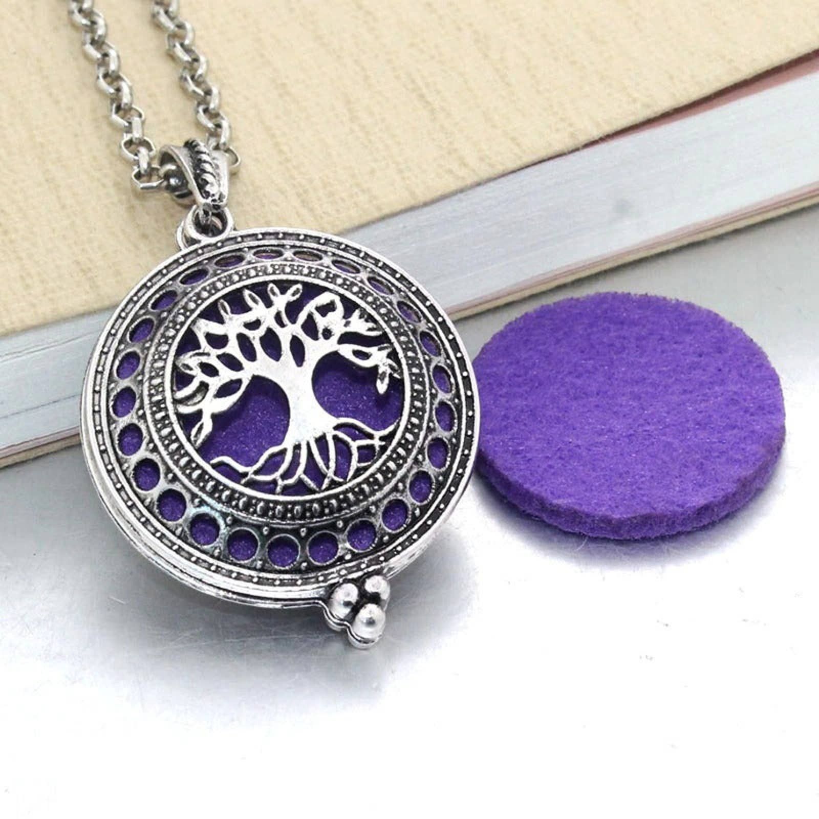 Jewelry x State Street Aromatherapy Diffuser Necklaces (Including 1 Pad) in Silver, Women's