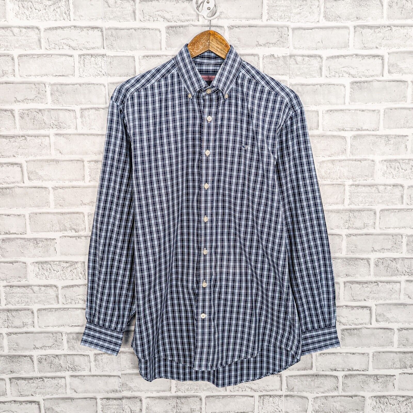 Vineyard Vines Vineyard Vines Button up Whale Shirt in Blue check cotton Size US S / EU 44-46 / 1 - 1 Thumbnail