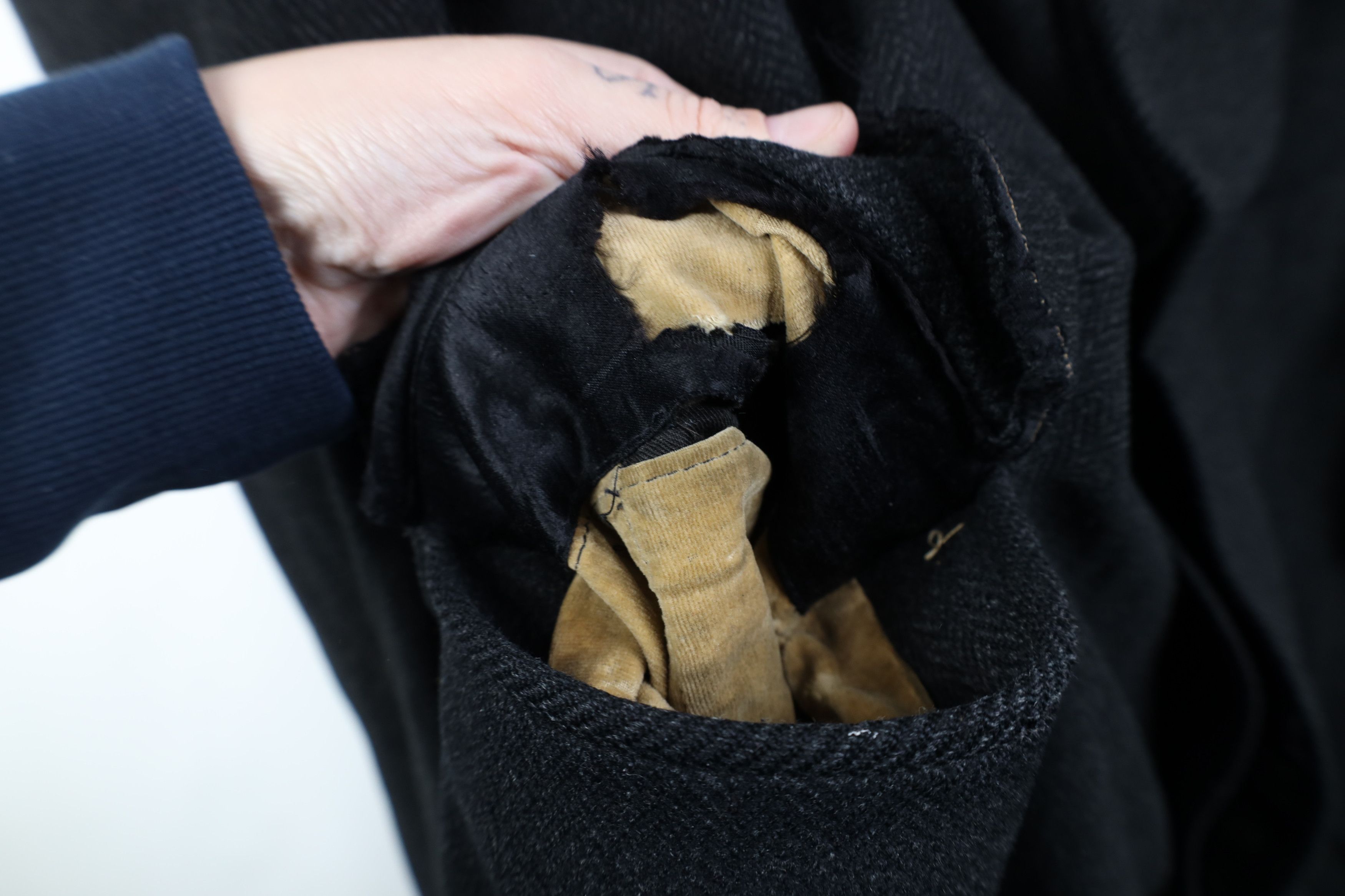 Vintage Vintage 20s 30s De Pinna Herringbone Overcoat Jacket USA Size US L / EU 52-54 / 3 - 6 Thumbnail
