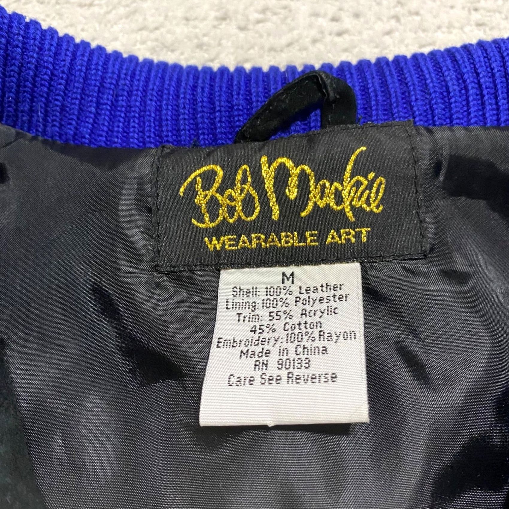 Bob Mackie VINTAGE Bob Mackie Jacket Womens Mid-Length Leather Blue Suede Full Zip Lined Embroidered Southwestern Wearable Art Size M Womens Br Size M / US 6-8 / IT 42-44 - 3 Thumbnail