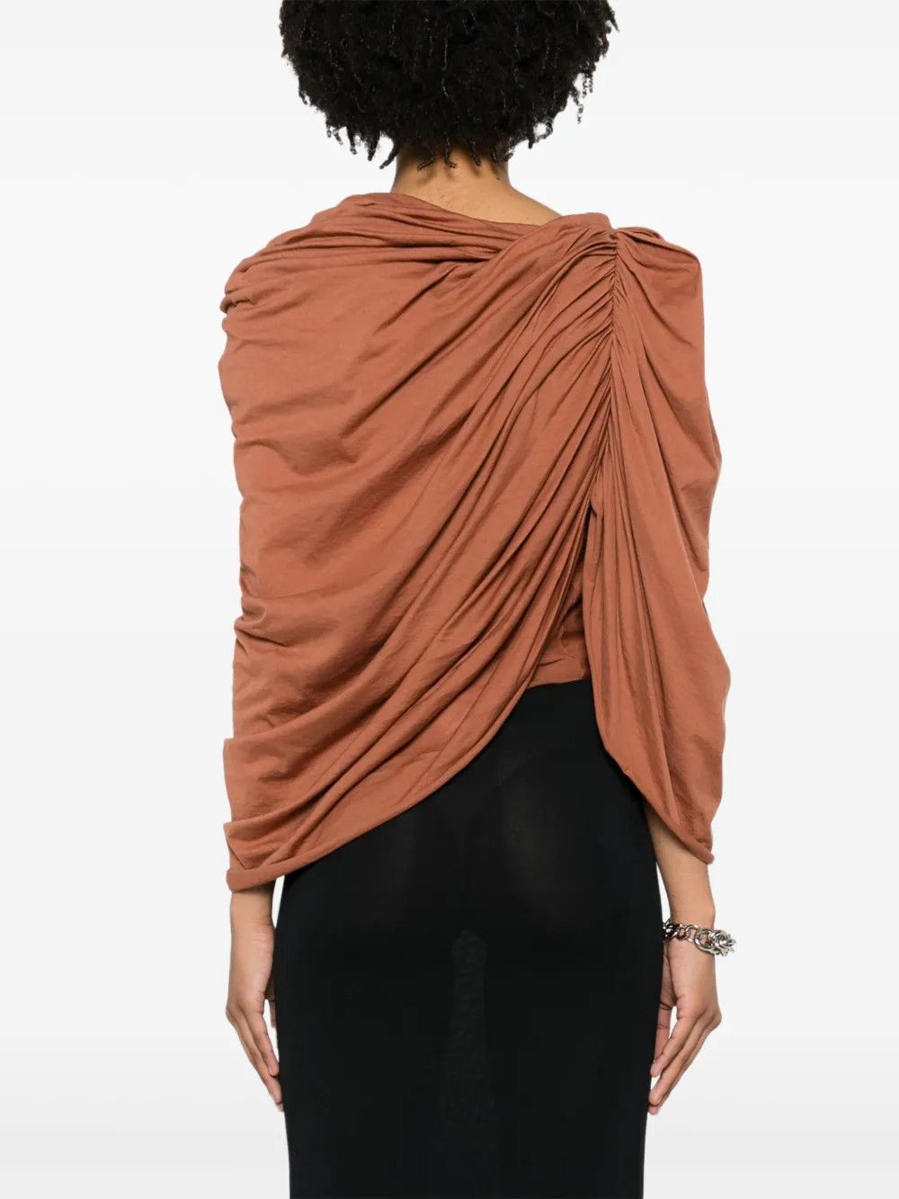 Rick Owens o1y0126 Blouse in Tan Size S / US 4 / IT 40 - 4 Thumbnail
