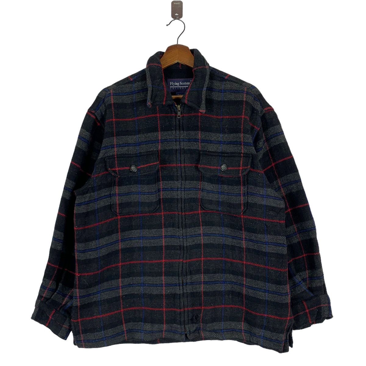 Japanese Brand × Vintage 🔥🔥VINTAGE FLYING SCOTSMAN COLLECTION TARTAN WOOL ZIPPER Size US M / EU 48-50 / 2 - 1 Thumbnail