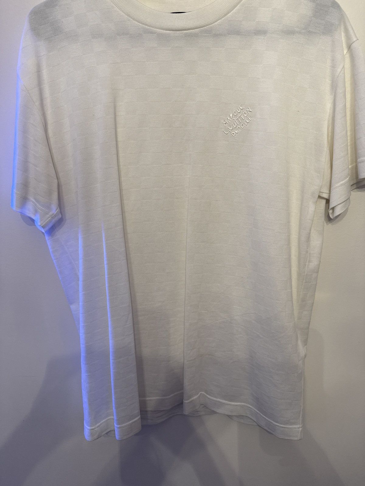 Louis Vuitton Louis Vuitton White Checker Short Sleeve T-Shirt Size US XS / EU 42 / 0 - 1 Thumbnail