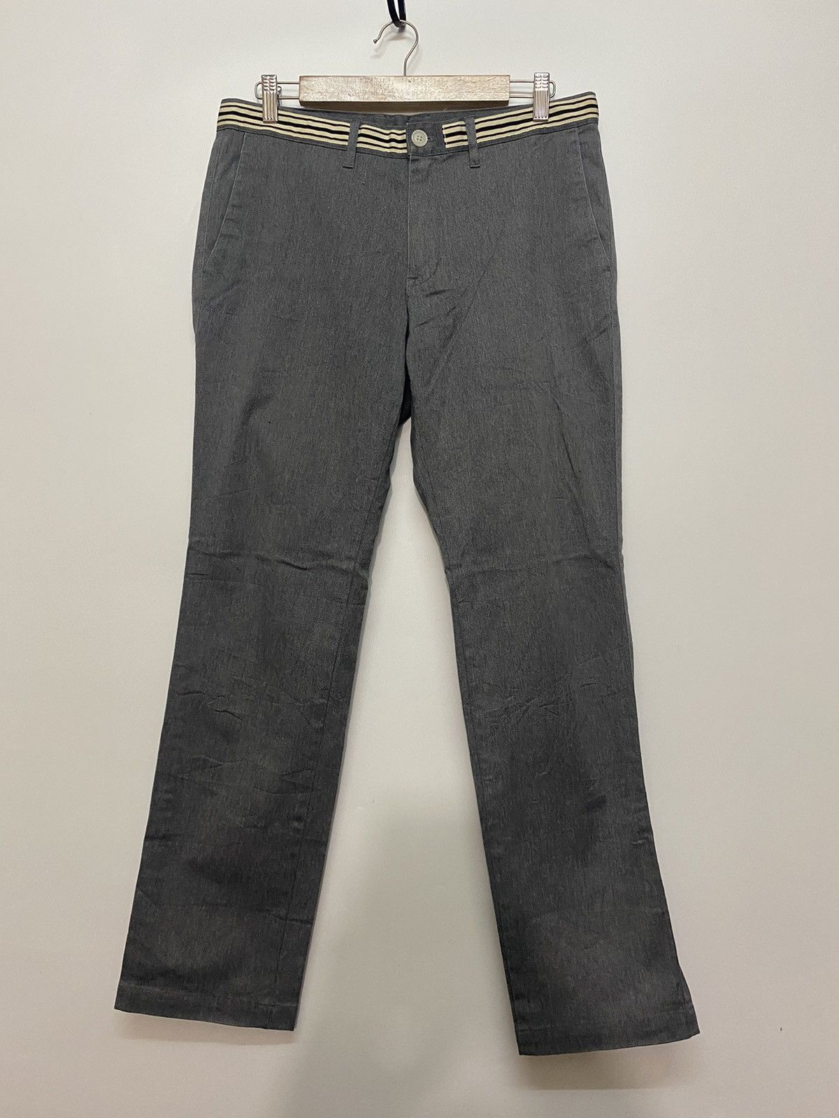 Japanese Brand A.V.V Homme Grey Pants Sz 32 Size US 32 / EU 48 - 1 Thumbnail