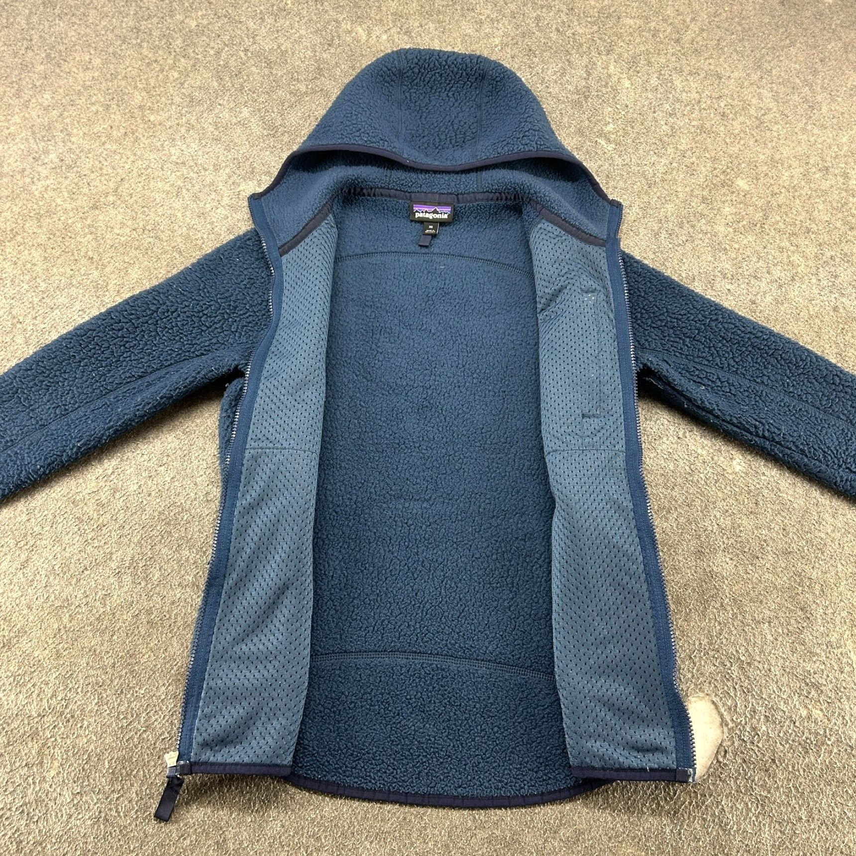 Patagonia Patagonia Jacket Womens XS Blue Hooded Retro Deep Pile Sherpa Fleece Full Zip Size XS / US 0-2 / IT 36-38 - 2 Thumbnail