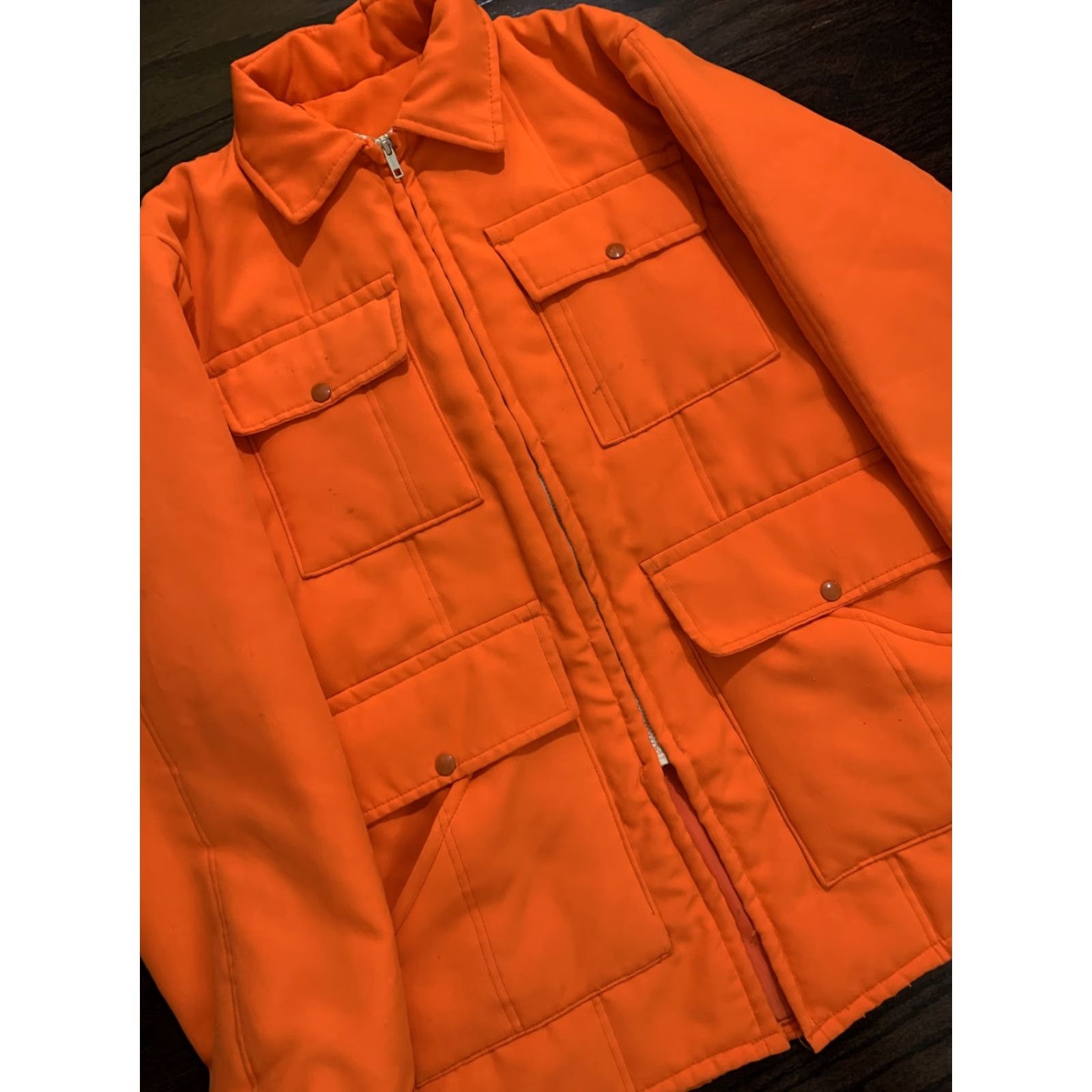 Vintage VINTAGE Johnson Garment Hunting Coat Mens Large Blaze Orange Jacket Size US L / EU 52-54 / 3 - 3 Thumbnail
