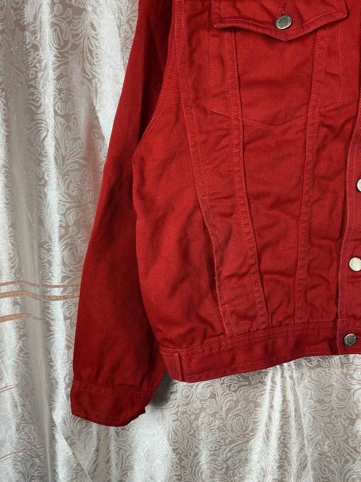 Japanese Brand Vintage Glee Man Red Denim Trucker Japanese Casual Workwear Size US M / EU 48-50 / 2 - 7 Thumbnail