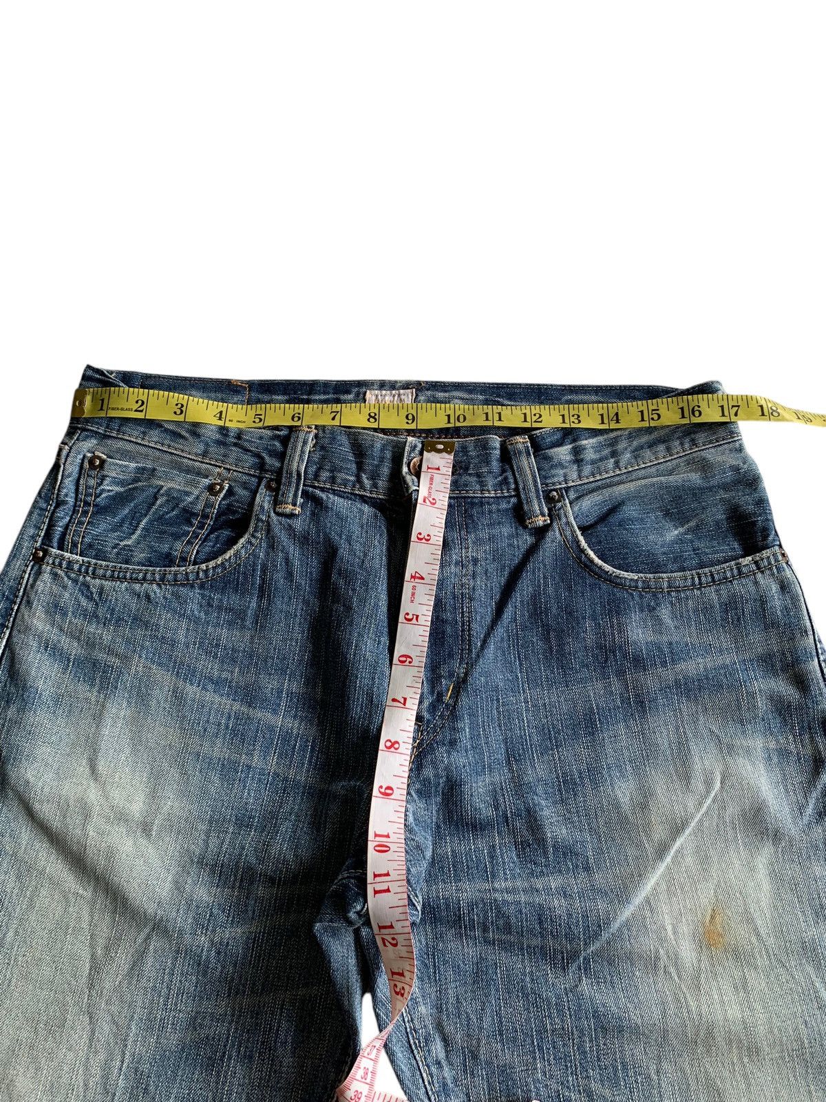 Kapital VINTAGE EDWIN 505ZX SELVEDGE FADED&RUSTY DISTRESSED DENIM Size US 34 / EU 50 - 15 Thumbnail