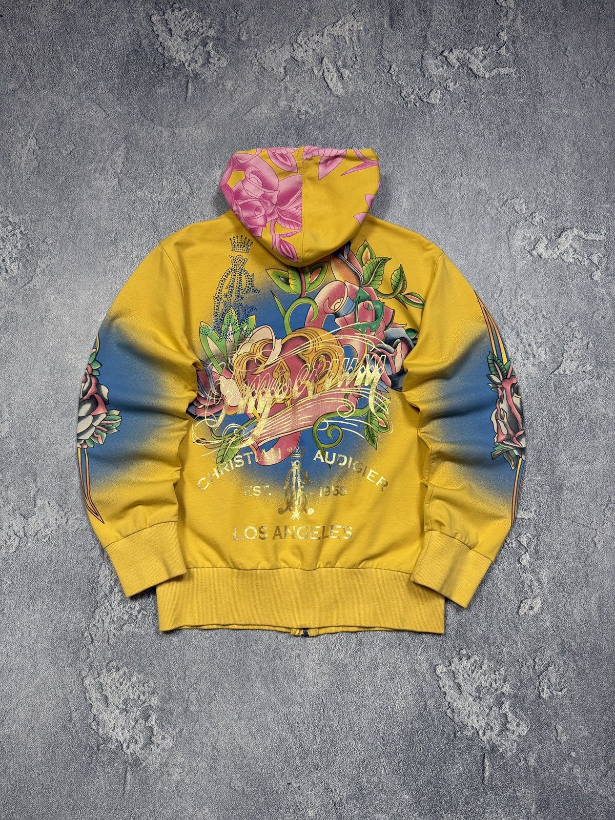 Christian Audigier Vintage Y2K Christian Audigier Zip Hoodie Size US M / EU 48-50 / 2 - 2 Thumbnail