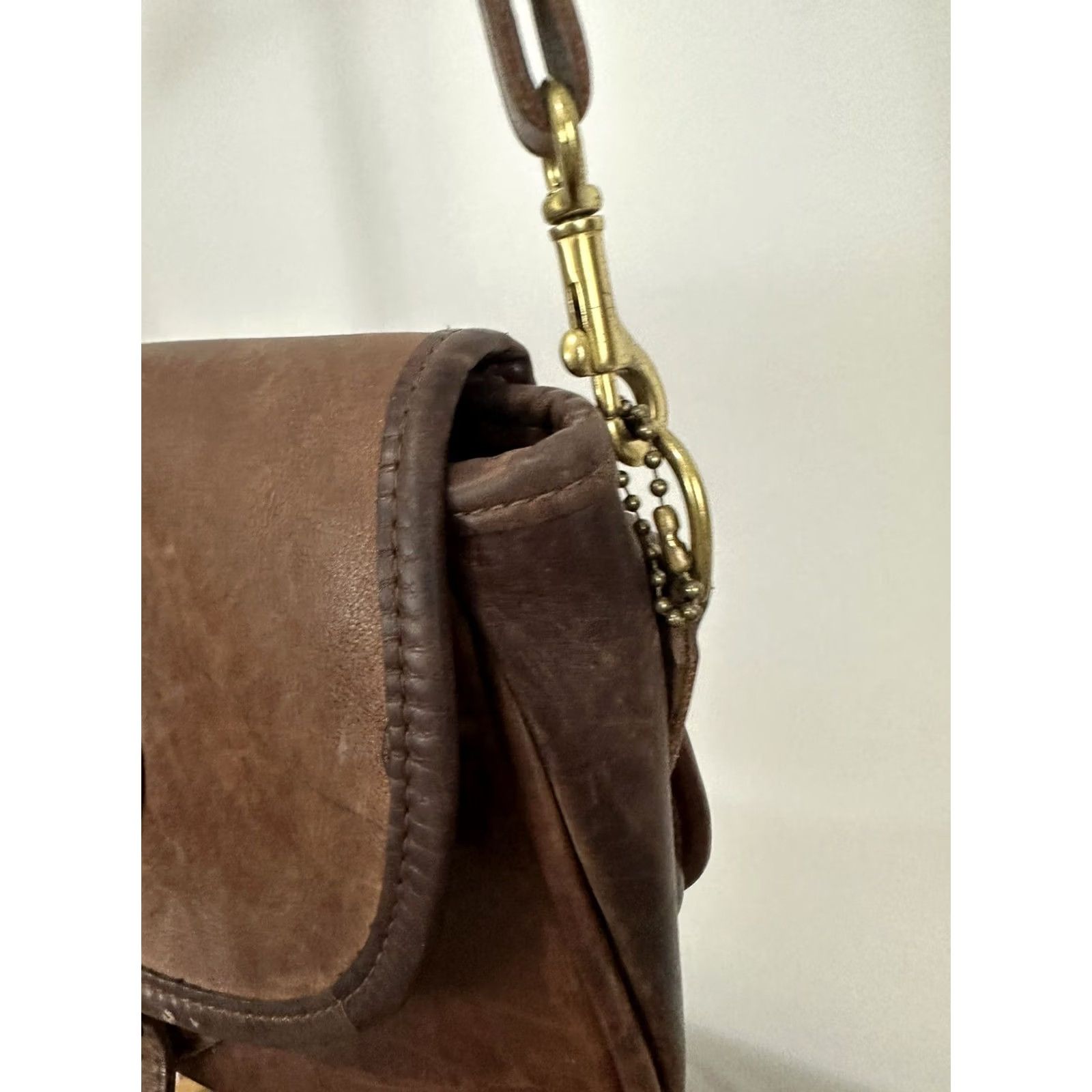 Vintage VINTAGE J. W. Hulme Medium Leather Bag Satchel Purse Crossbody USA Aged Leather Women Bag Messenger Duck 16” Strap Mens Women Girls Size ONE SIZE - 5 Thumbnail