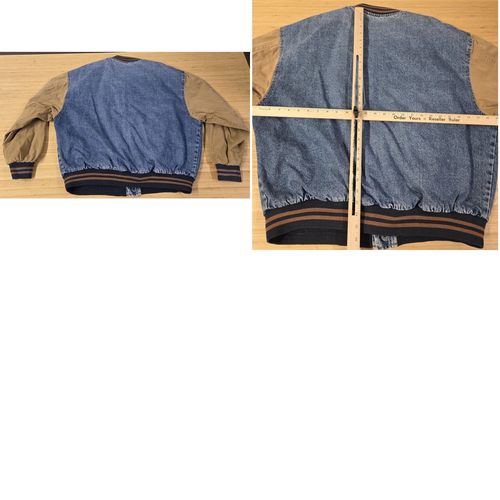 Dunbrooke VINTAGE Dunbrooke Jacket Mens XL Denim Varsity Bomber Snap Front Ideal Patch 90s Size US XL / EU 56 / 4 - 8 Thumbnail