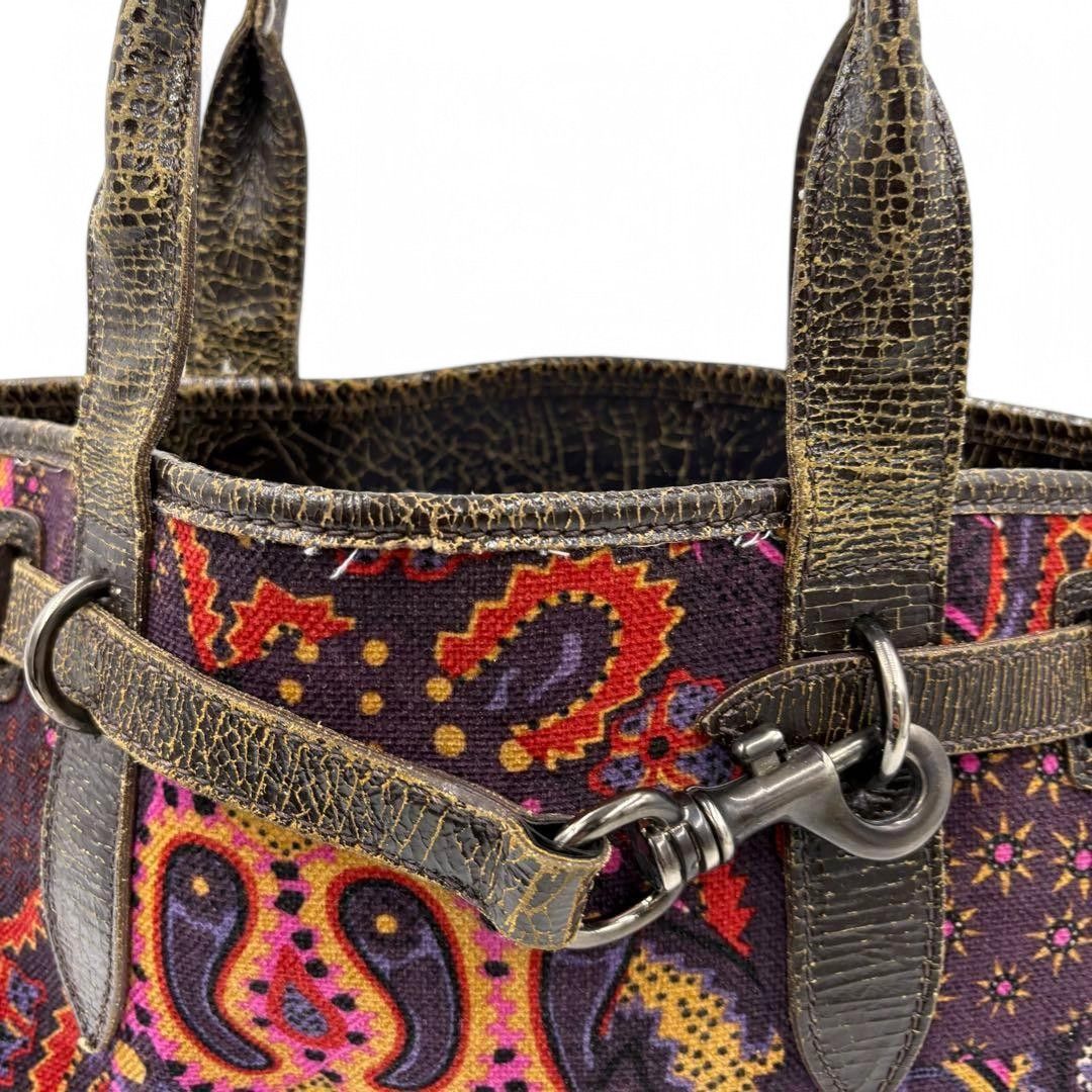 Miu Miu Miu Miu - Red Paisley Vintage Shoulder Bag Handbag Leather Size ONE SIZE - 4 Thumbnail