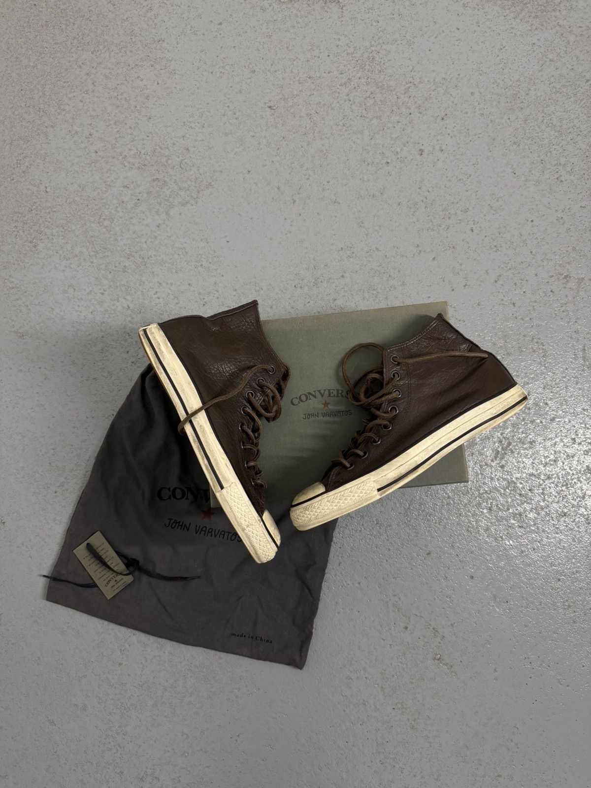 Converse × John Varvatos John Varvatos x Converse Leather Laces Sneakers With Box Size US 8.5 / EU 41-42 - 1 Thumbnail