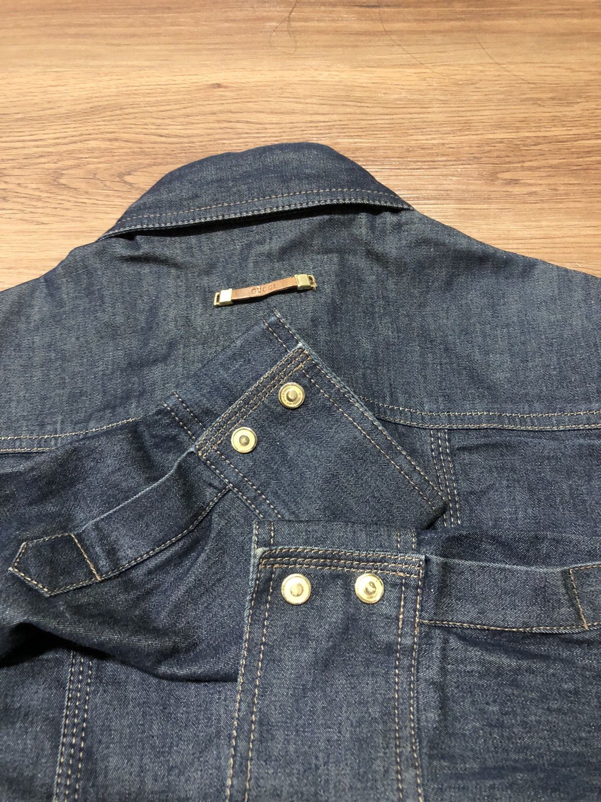 Gucci × Vintage Vintage Gucci Denim Shirt By Zamasport Size S / US 4 / IT 40 - 10 Thumbnail
