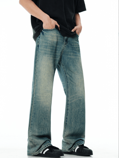 Japanese Brand Retro street cleanfit washed versatile distressed jeans Size US 32 / EU 48 - 3 Thumbnail