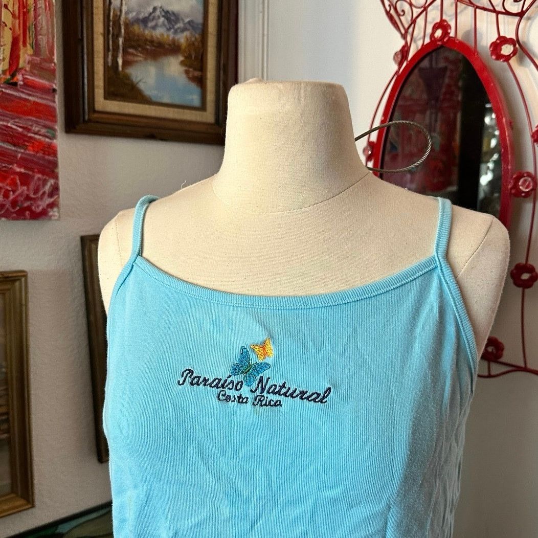 Other stained costa rica embroidered blue knit tank top Size M / US 6-8 / IT 42-44 - 2 Thumbnail