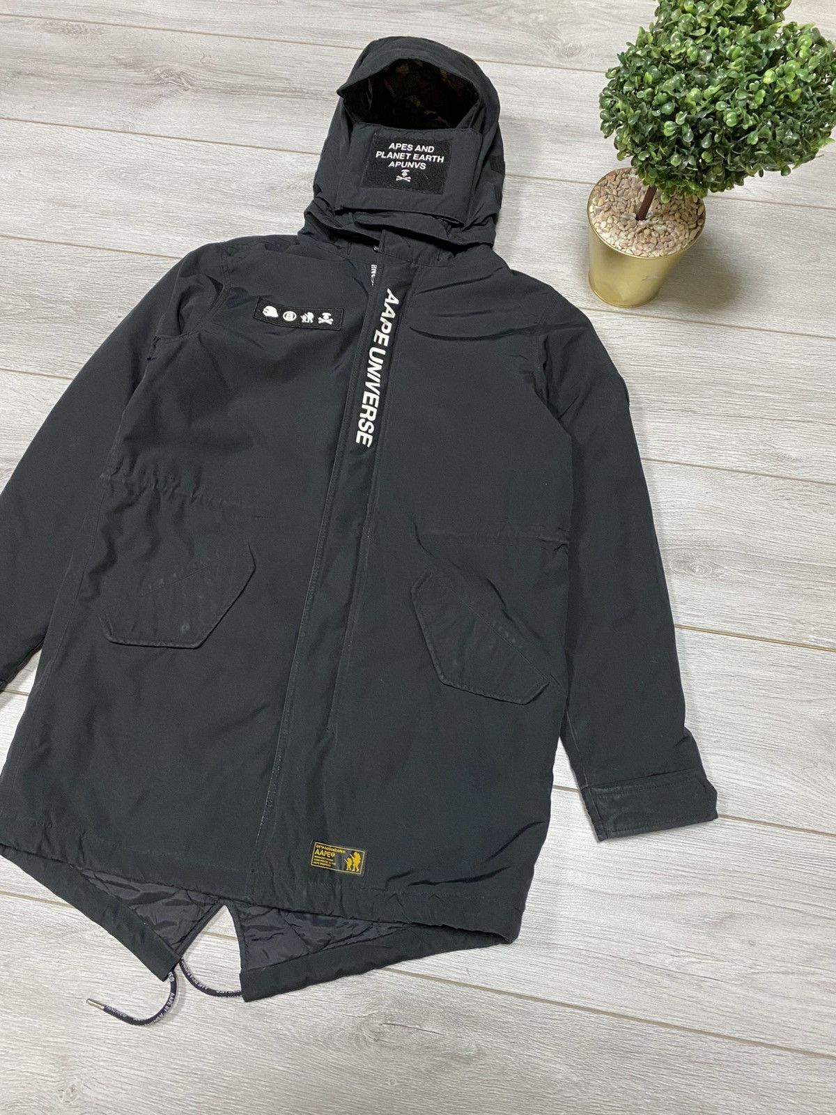 Aape Aape by Bape ninja parka mask big logo jacket Japan Size US S / EU 44-46 / 1 - 5 Thumbnail
