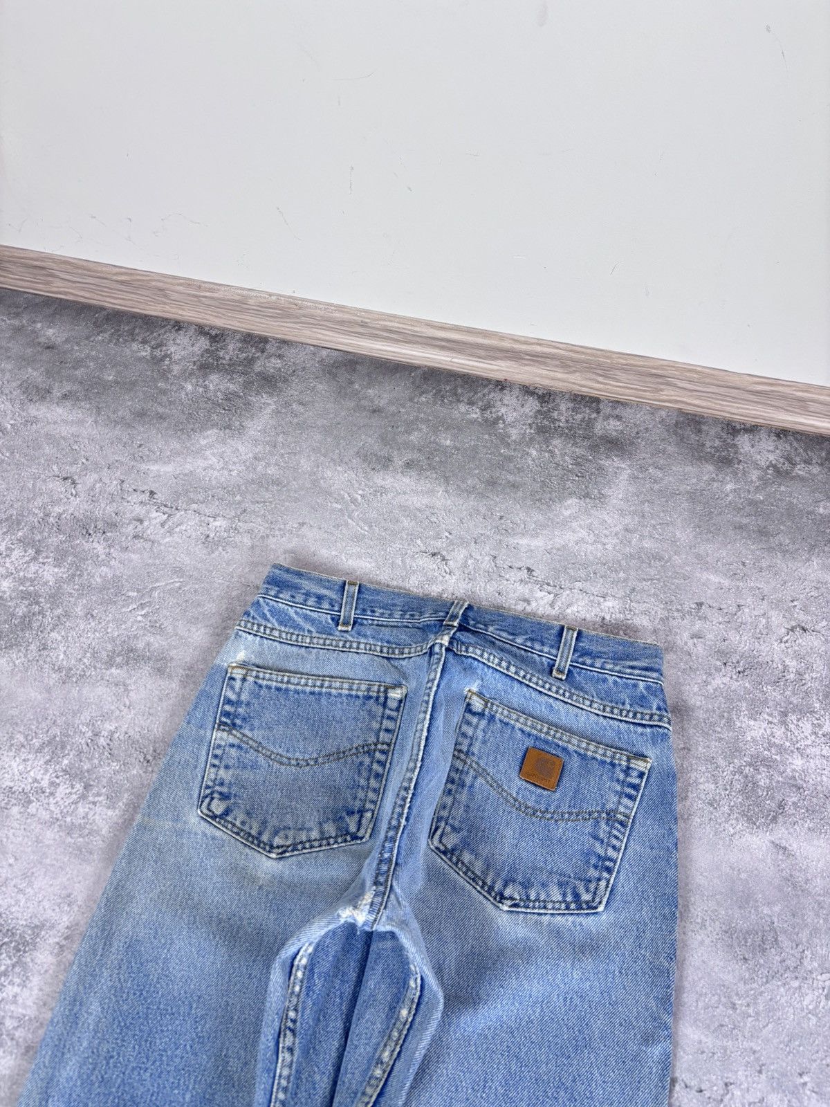 Carhartt Vintage Carhartt Faded Light Blue Denim Jeans B17 DST Size US 33 - 4 Thumbnail