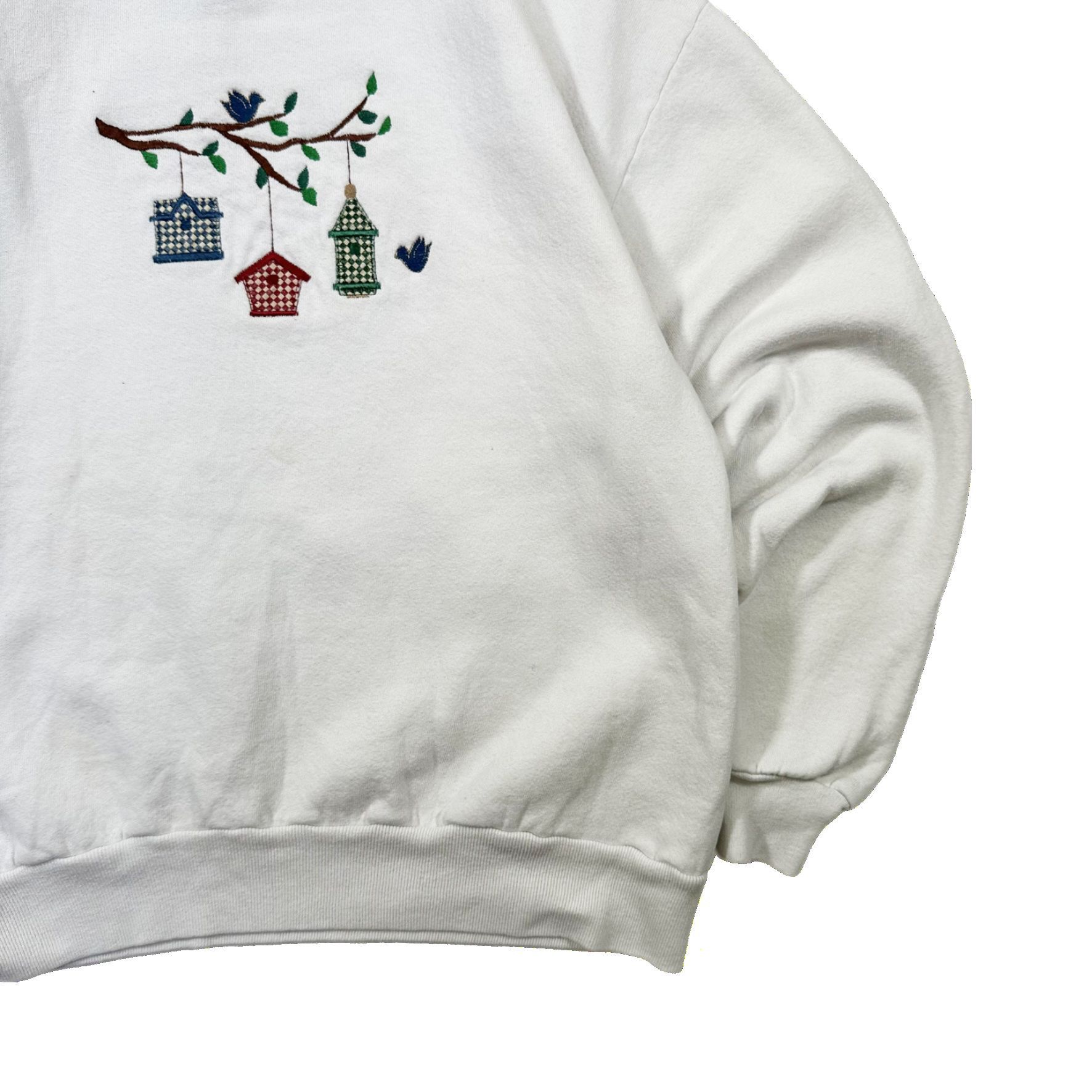 Vintage Vintage 90s Made in USA Patch Birdhouses Sweater Size US L / EU 52-54 / 3 - 3 Thumbnail