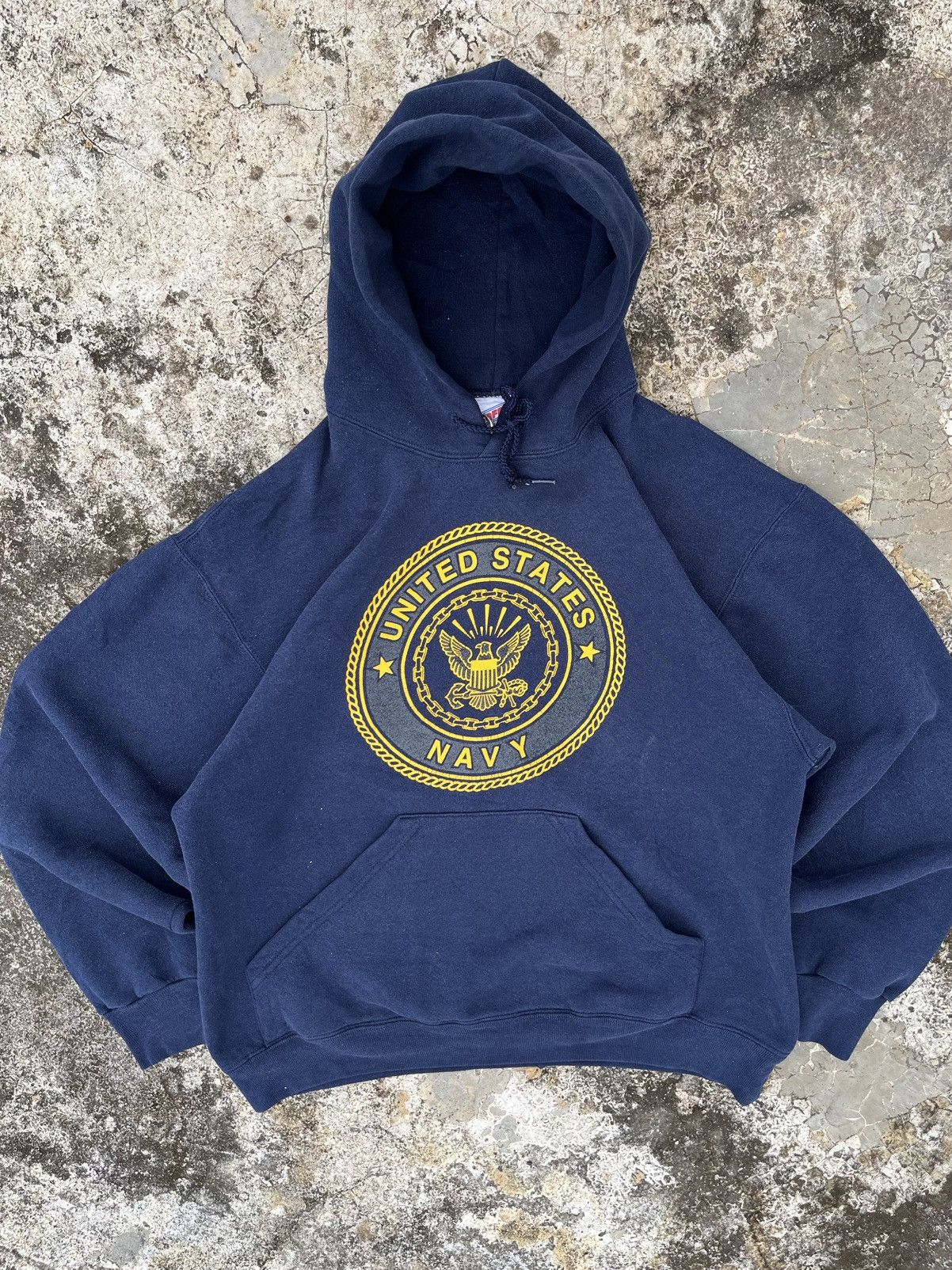 Vintage Vintage us navy military hoodie Size US L / EU 52-54 / 3 - 1 Thumbnail