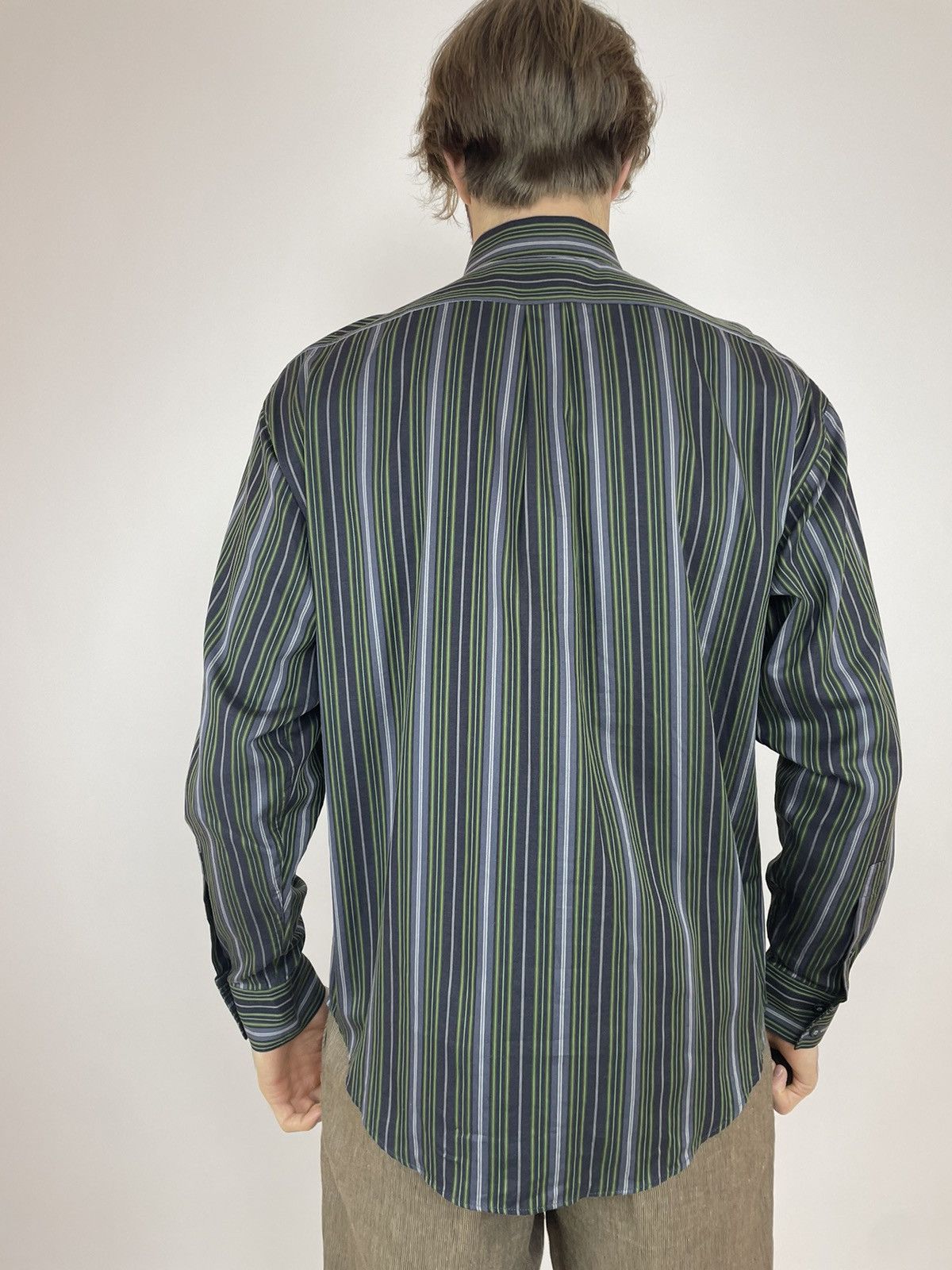 Other Vintage Yves Saint Lauren Striped Shirt Long sleeve Mens Size US M / EU 48-50 / 2 - 6 Thumbnail