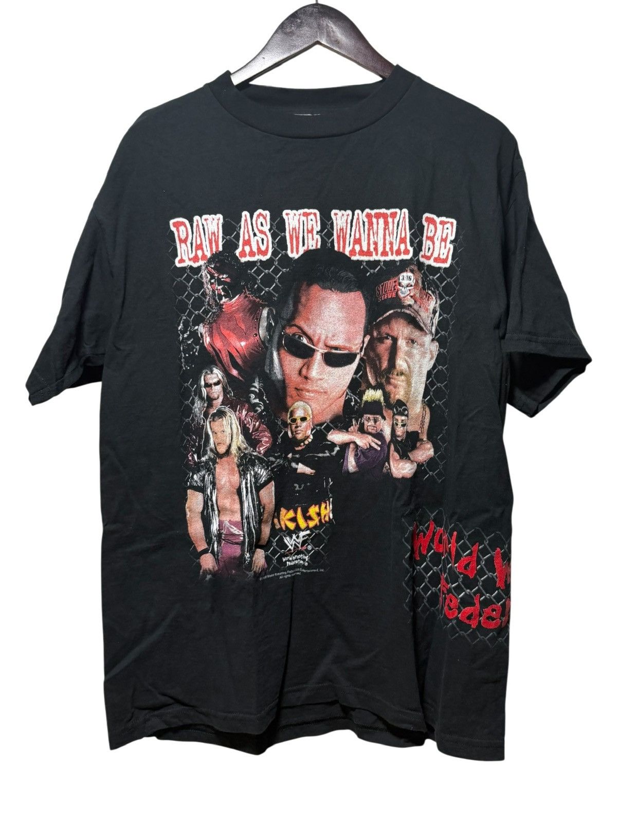 WWF Vintage 2000 WWF Raw As We Wanna Be The Rock, Stone Cold Tee Size US L / EU 52-54 / 3 - 1 Thumbnail