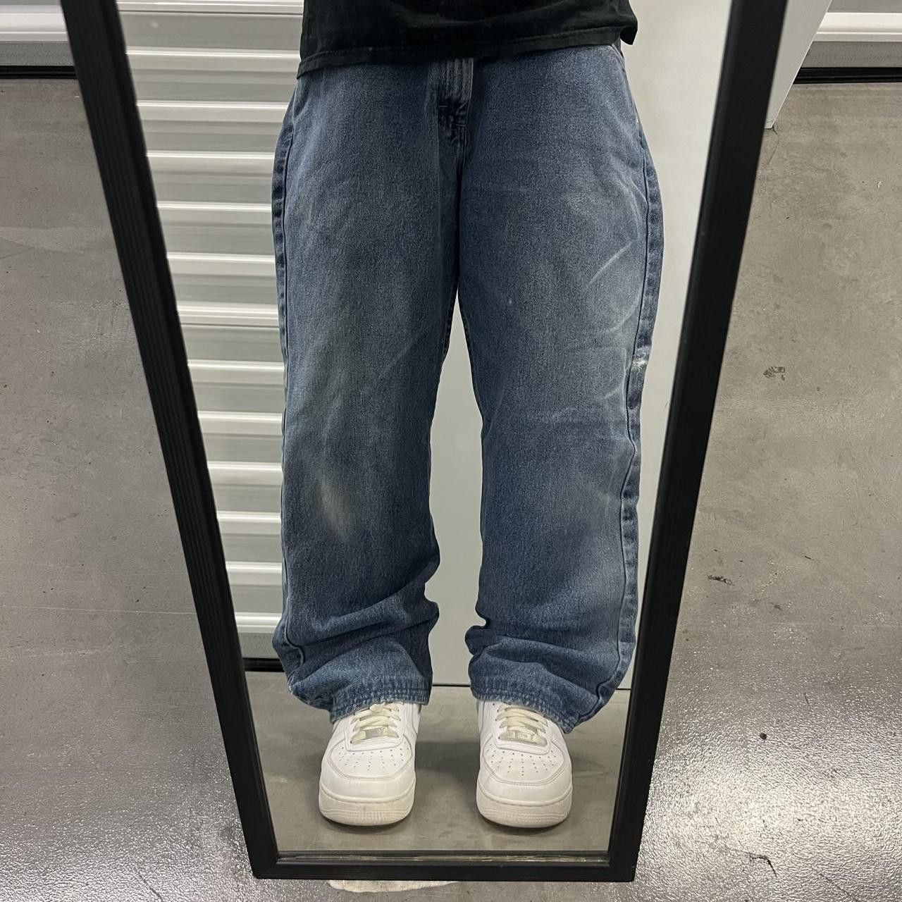 Japanese Brand × Vintage Vintage Y2K Baggy Skater Medium Wash Blue Denim Jeans! Size US 36 / EU 52 - 1 Thumbnail