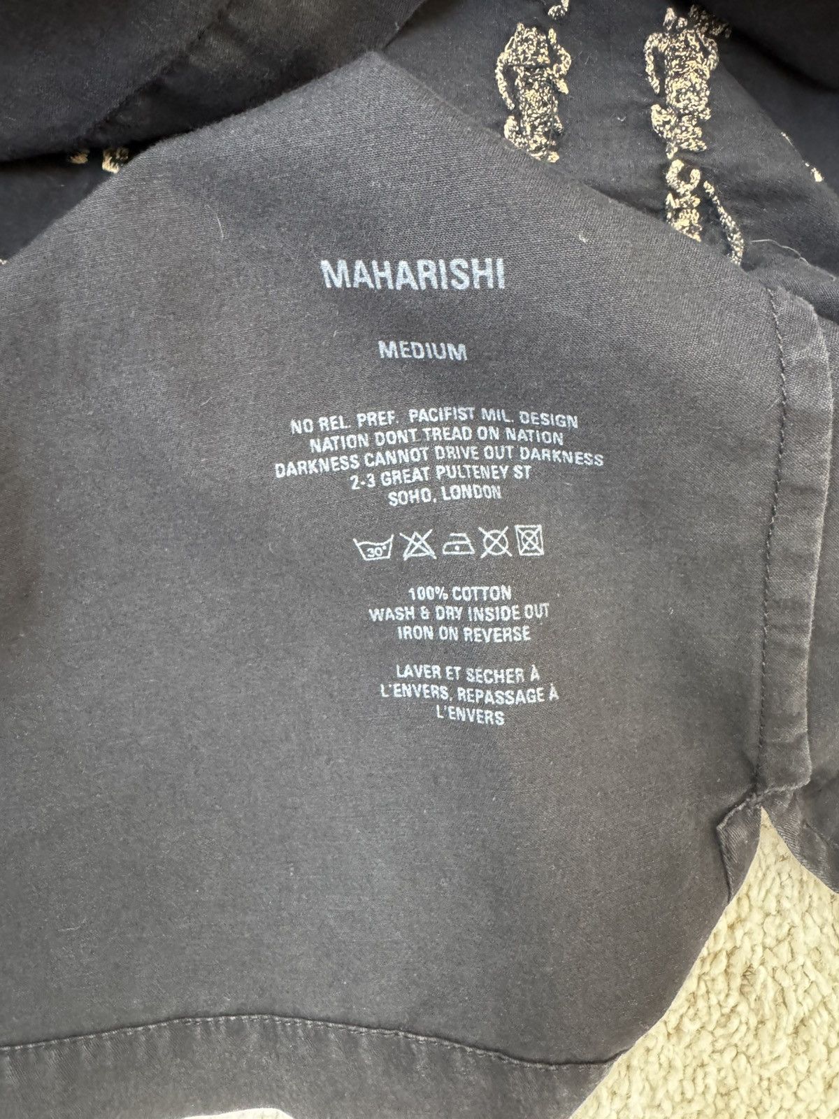 Maharishi Maharishi Pacifist Military Design Embroidered Shirt Size US M / EU 48-50 / 2 - 3 Thumbnail