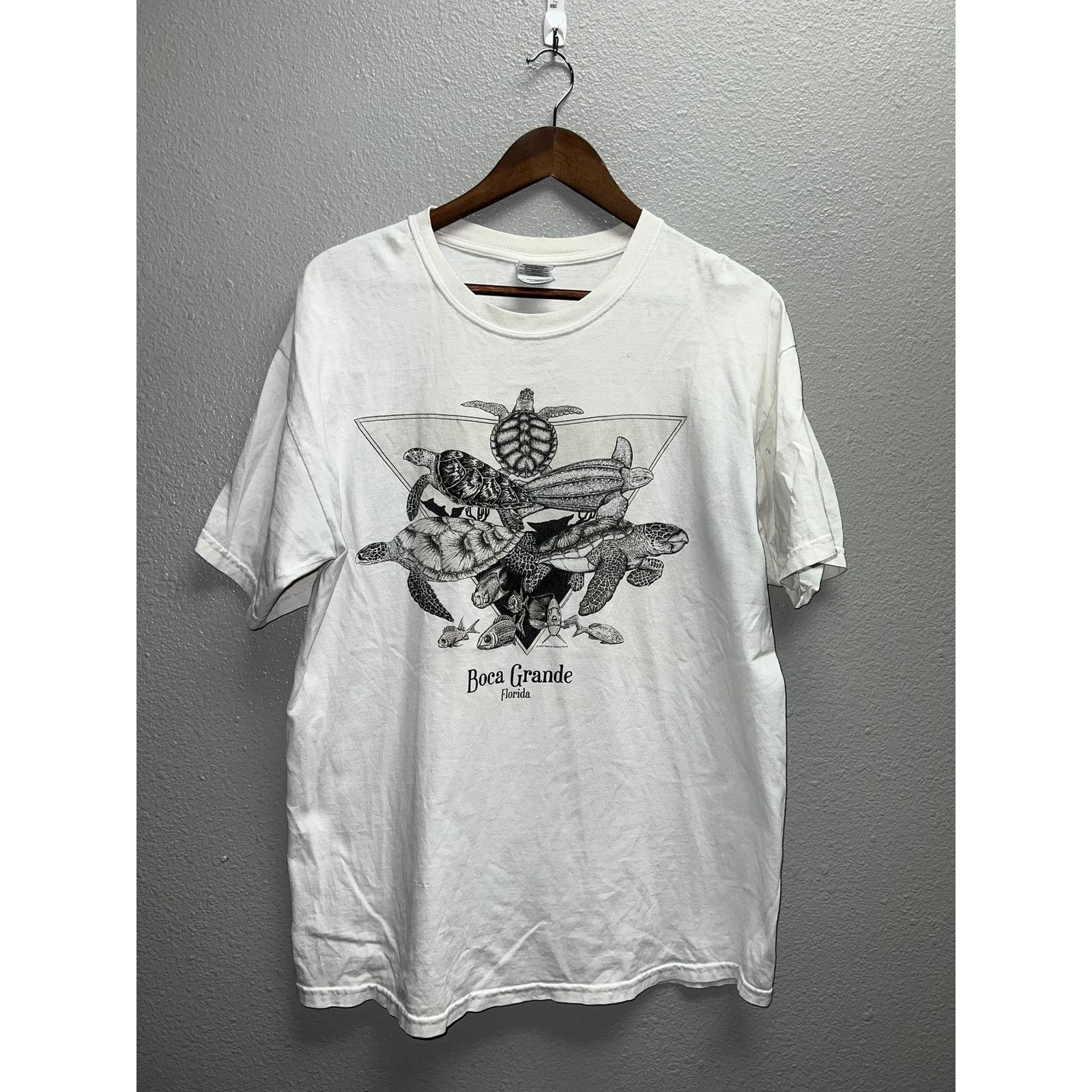 Gildan Vintage Boca Grande Shirt Florida Turtle Fish Tee 2003 Large Size US L / EU 52-54 / 3 - 1 Thumbnail