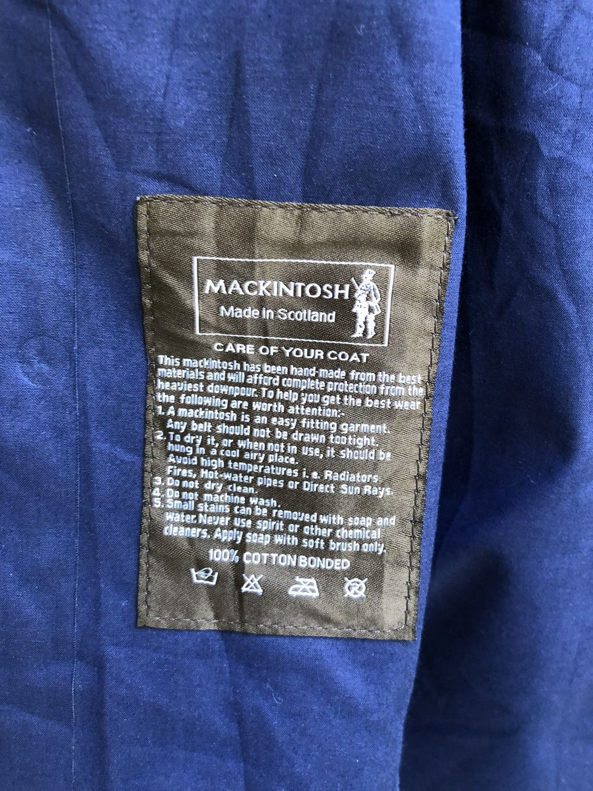 Handmade × Mackintosh Navy Blue Bonded Cotton Hooded Coat Size US S / EU 44-46 / 1 - 13 Thumbnail