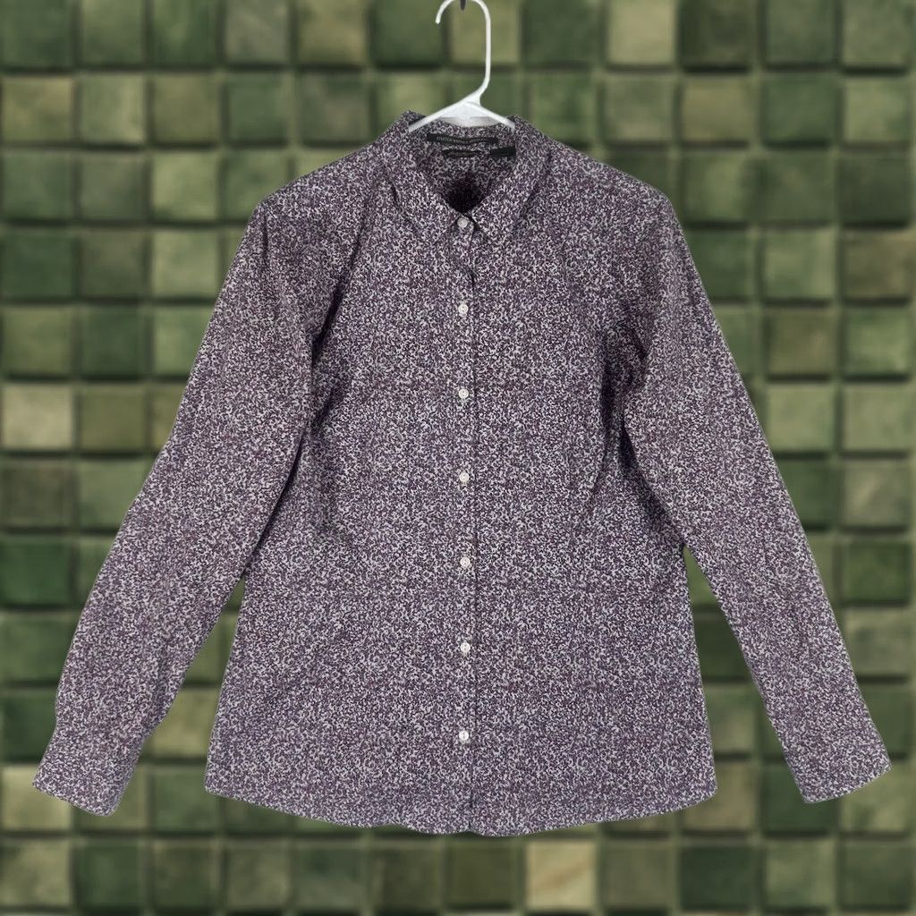 Eddie Bauer Eddie Bauer Button-Up Shirt Womens L Purple Stretch Wrinkle Resistant Casual Shirt Size L / US 10 / IT 46 - 1 Thumbnail