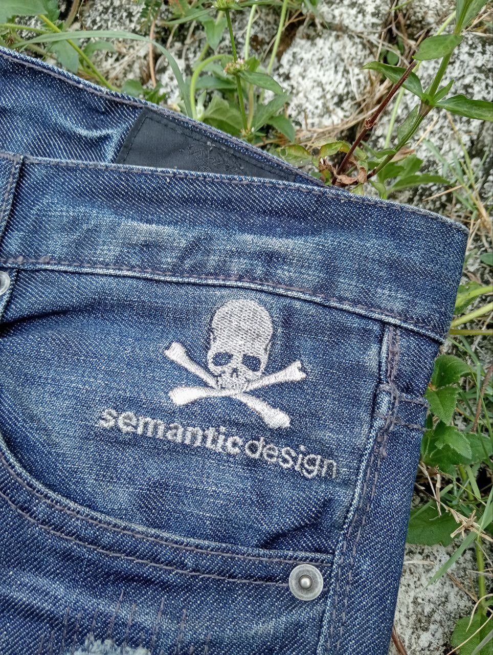 Roen Vintage Roen X Semantic Design Skulls Jeans Size US 35 - 7 Thumbnail