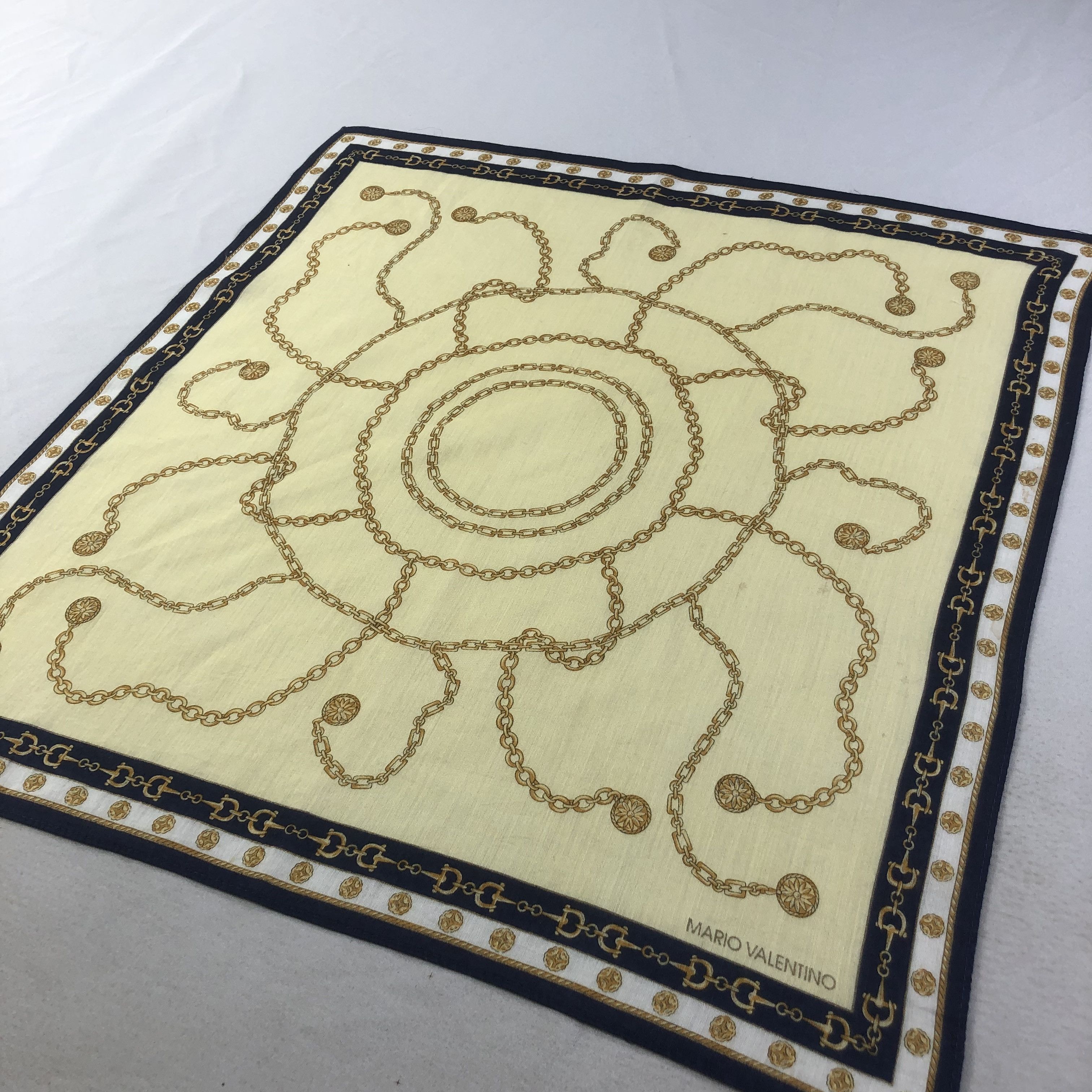 Mario Valentino × Vintage Mario Valentino Handkerchief Neckerchief Bandana H2300 Size ONE SIZE - 3 Thumbnail