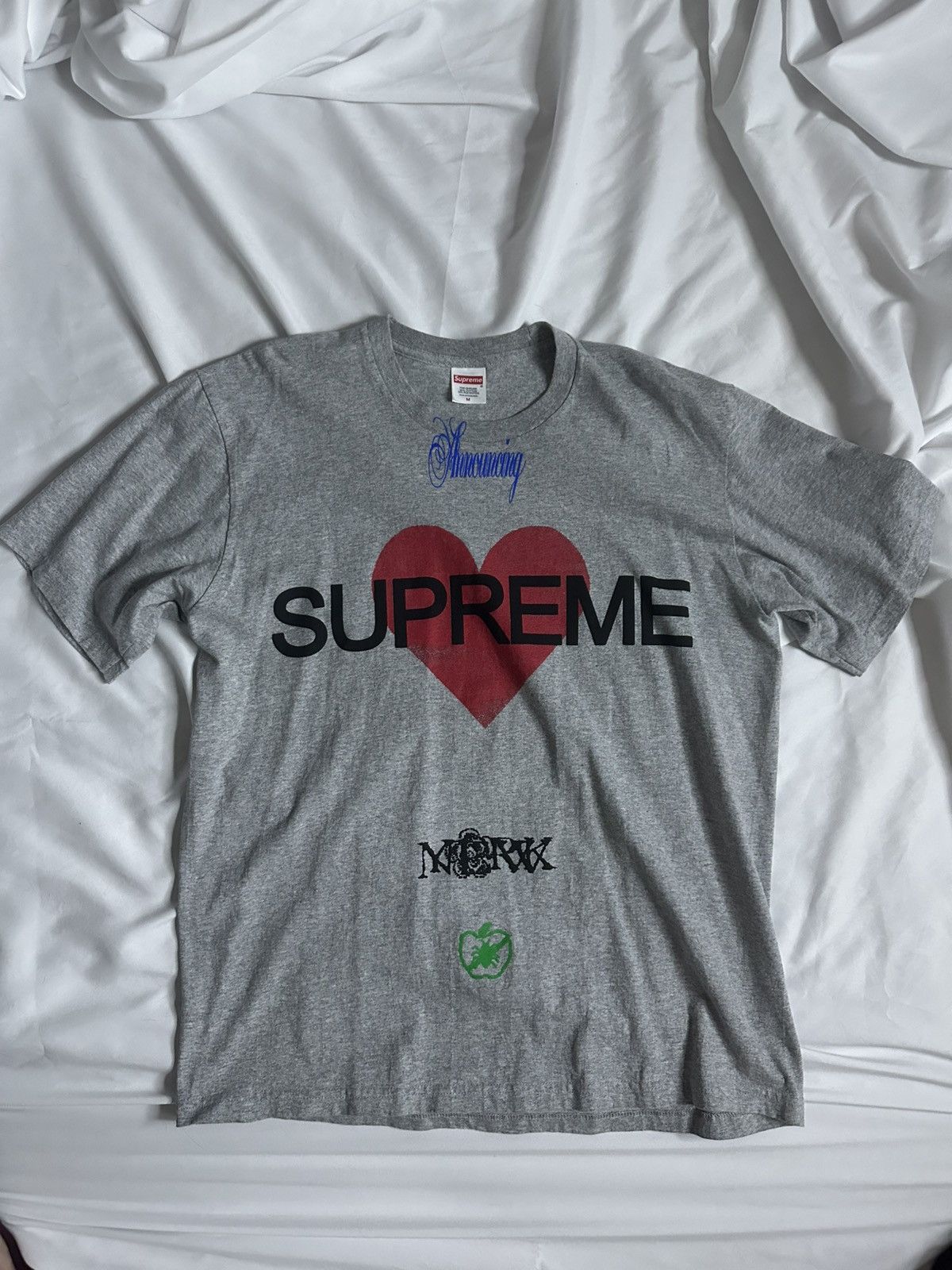Supreme Supreme Announcing Tee Heather Grey | Grailed