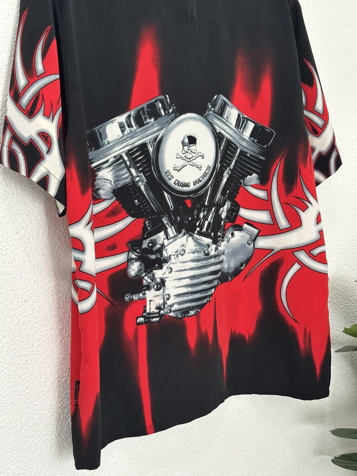 Dragonfly Vintage Dragonfly Tribal Hot Rod Flame Engine ButtonUp Shirt Size US M / EU 48-50 / 2 - 7 Thumbnail