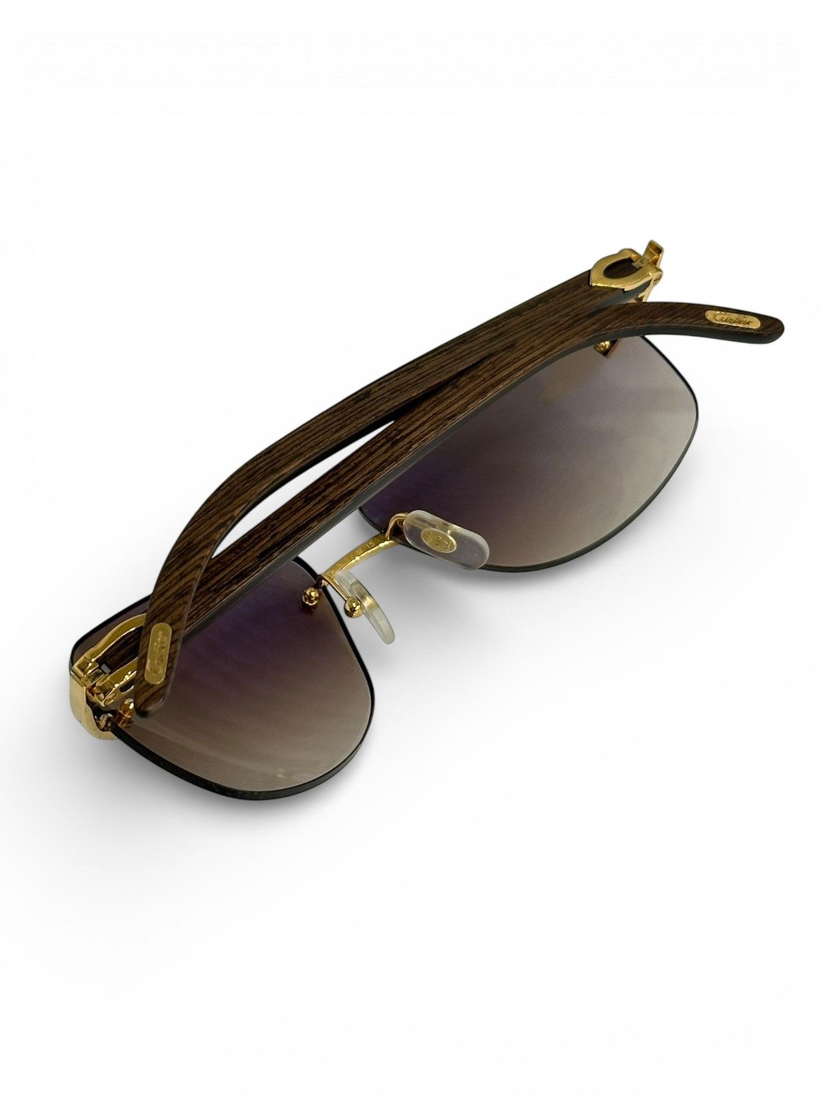 Cartier Cartier Brown Wood Frames *Custom Lenses* Size ONE SIZE - 5 Thumbnail