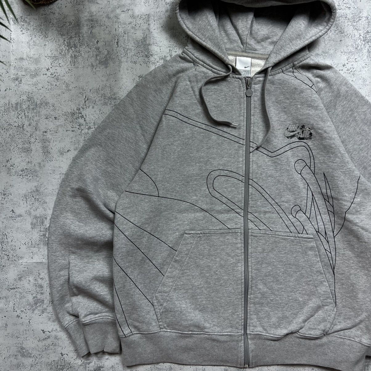Nike 90s NIKE AIR VINTAGE Y2K OVERSIZED ZIP UP RETRO HOODIE Size US L / EU 52-54 / 3 - 2 Thumbnail