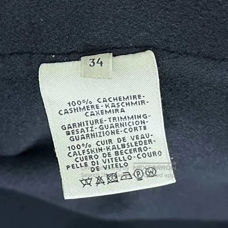 Hermes Hermes Navy blue leather buttoned cashmere coat Size XXS / US 00 / IT 34 - 5 Thumbnail