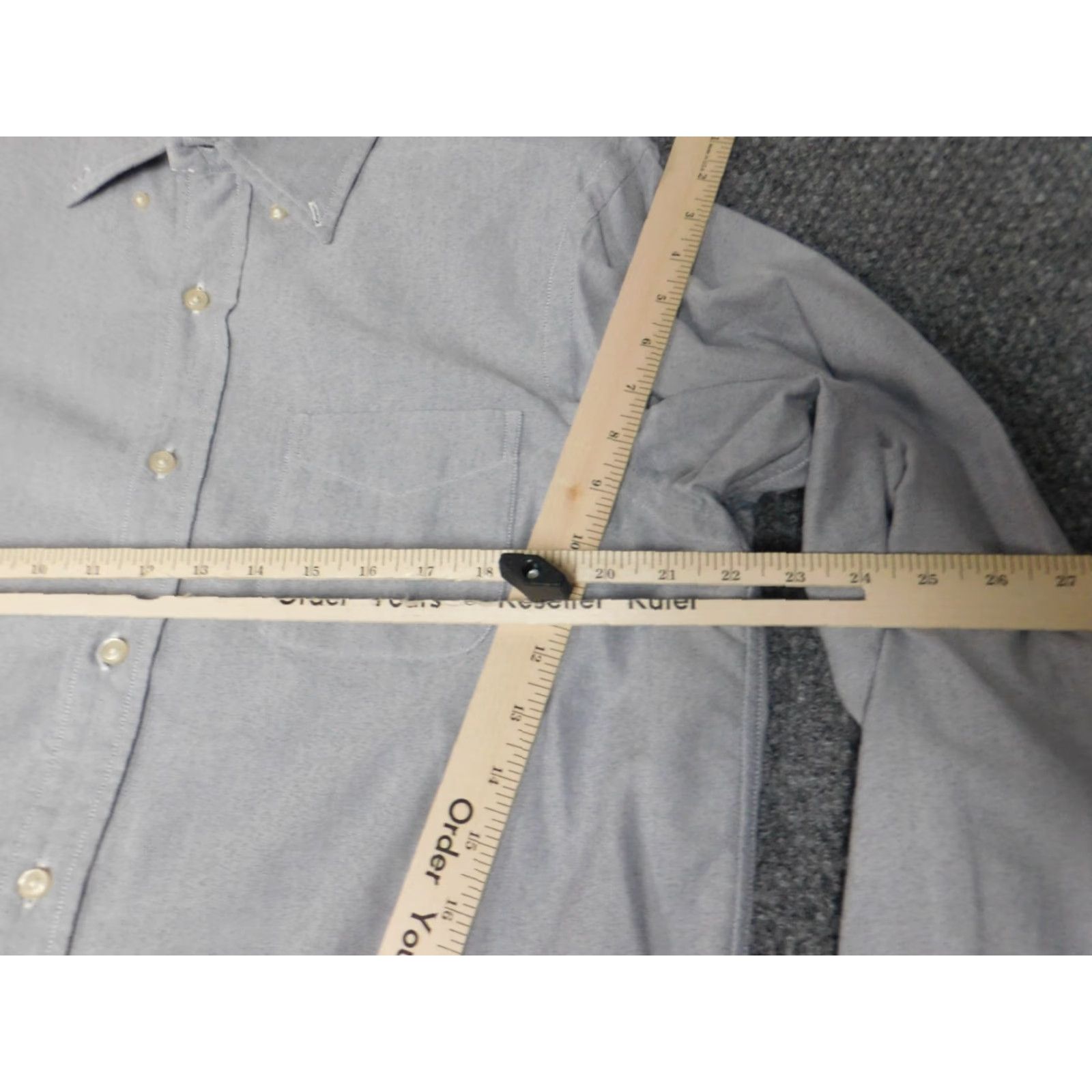 Cremieux Cremieux Mens Shirt M Gray Button-Up Collared Long Sleeve Knit Cotton Classic Signature Collection Regular Size US M / EU 48-50 / 2 - 4 Thumbnail
