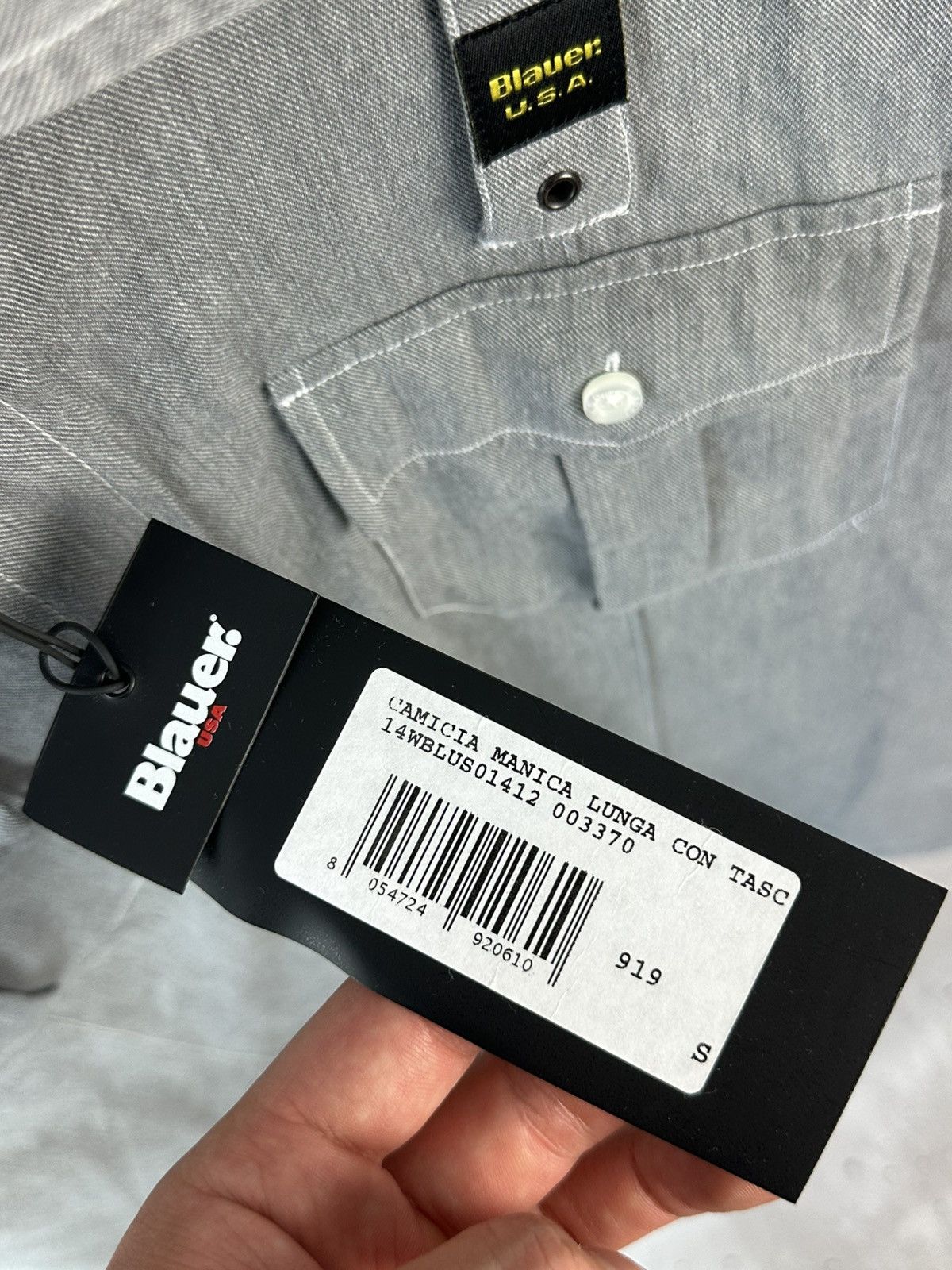 Eddie Bauer New Blauer Grey Cotton Long Sleeve With Straps Shirt Size US S / EU 44-46 / 1 - 7 Thumbnail