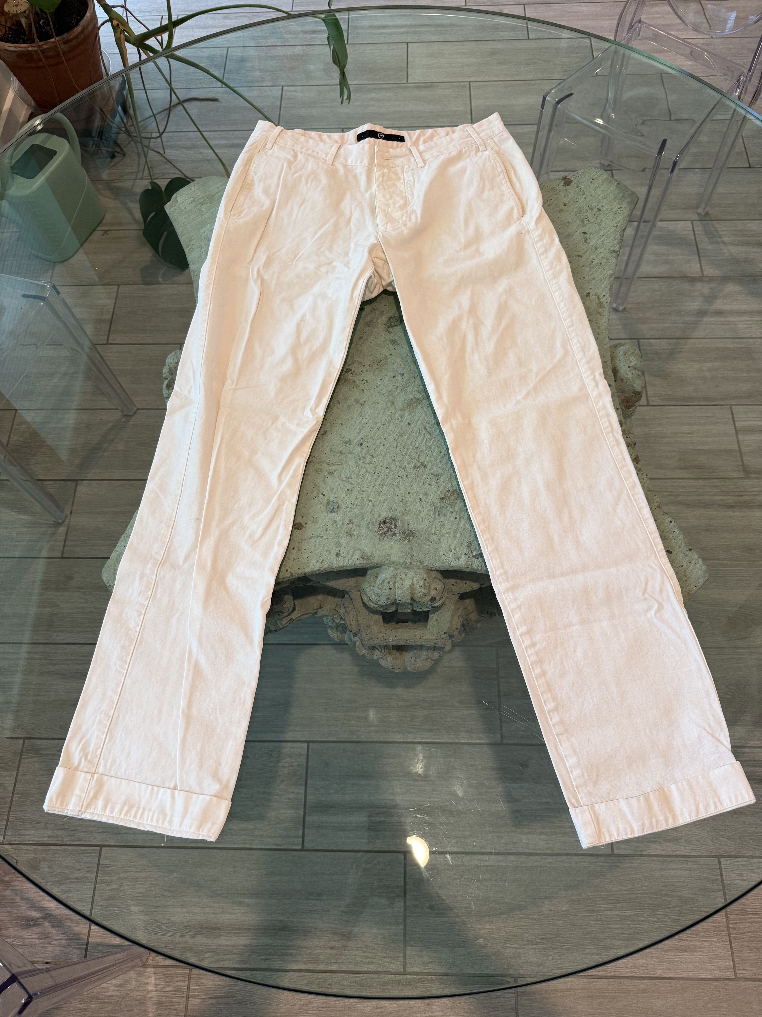Stone Island Stone Island White Vintage Pants (Cotton) Size US 34 / EU 50 - 1 Thumbnail