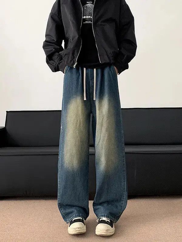 Japanese Brand Retro loose embroidered wide leg jeans Size US 32 / EU 48 - 1 Thumbnail