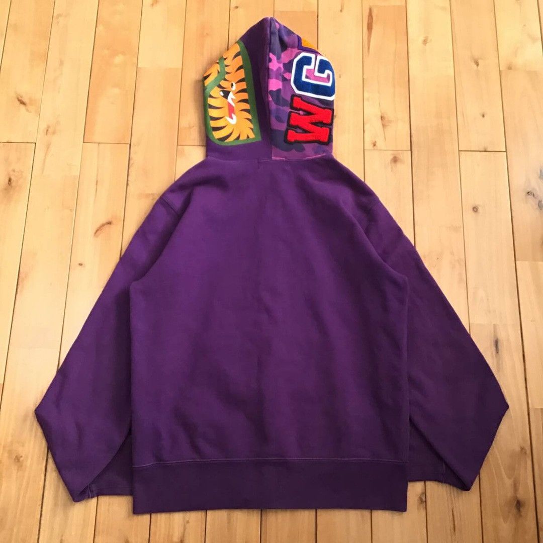 Bape BAPE Purple camo shark full zip hoodie a bathing ape Size US M / EU 48-50 / 2 - 2 Thumbnail