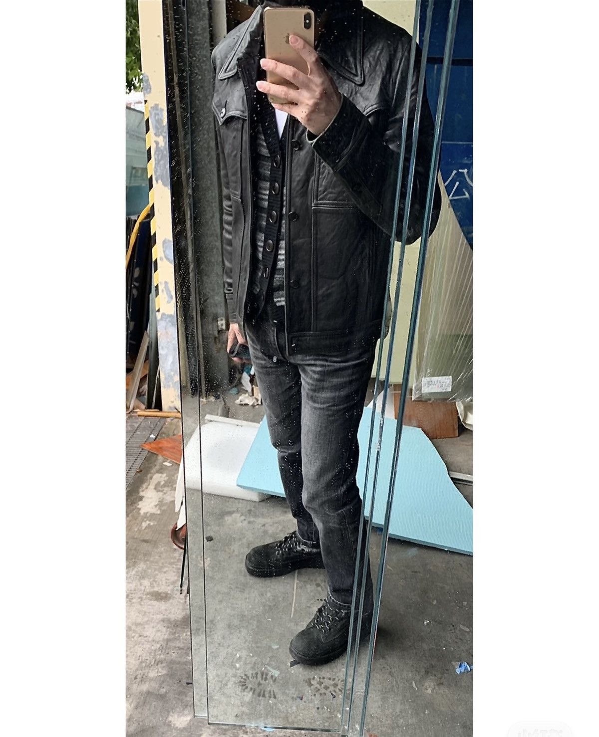 Number(n)ine 07aw leather jacket