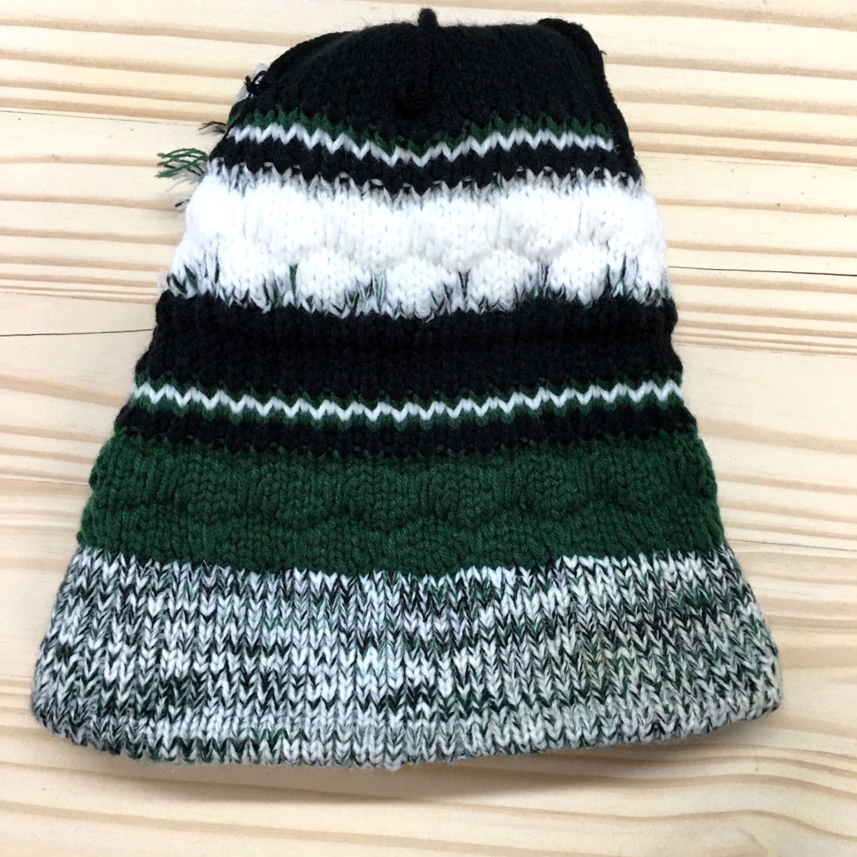 Vintage Minnesota Wild Sport Tek Pompom Beanie Hat Mens Green OS Embroidered Logo Knit Size ONE SIZE - 7 Thumbnail