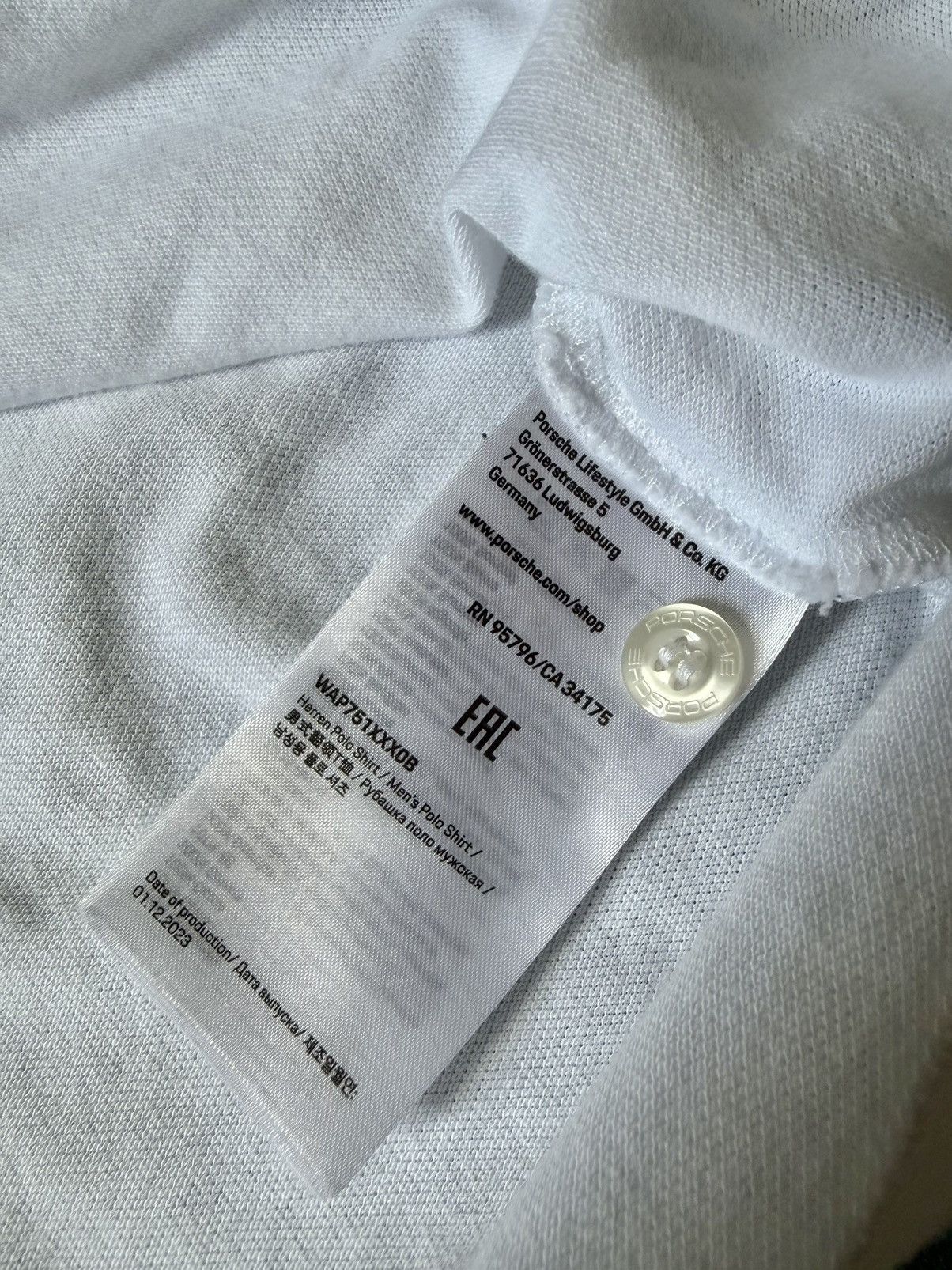 Porsche Design Porsche Men's Polo Shirt – White (Size S) Size US S / EU 44-46 / 1 - 3 Thumbnail