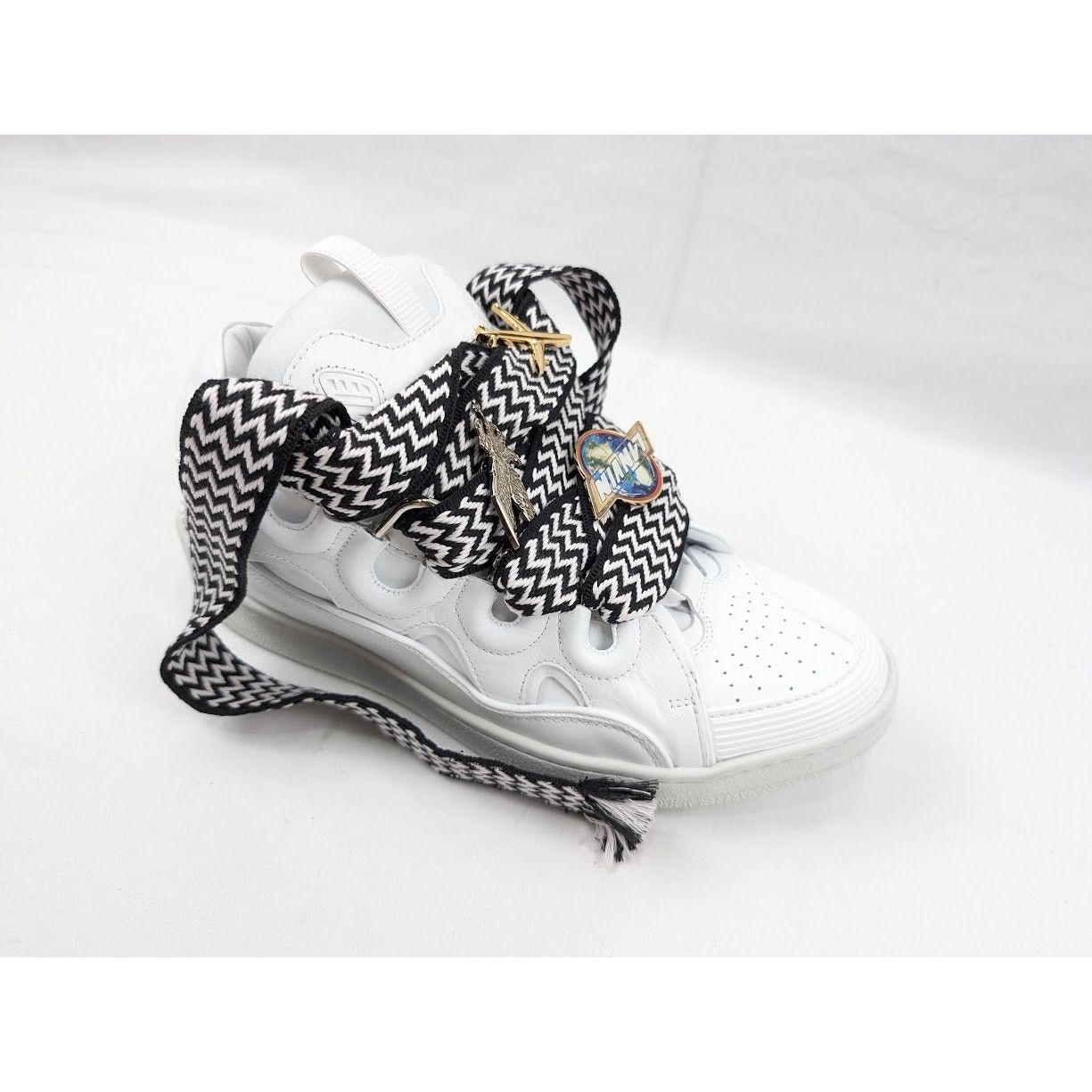 Lanvin o1rshd1 Curb Sneakers in White/Black Size US 10 / EU 43 - 2 Thumbnail